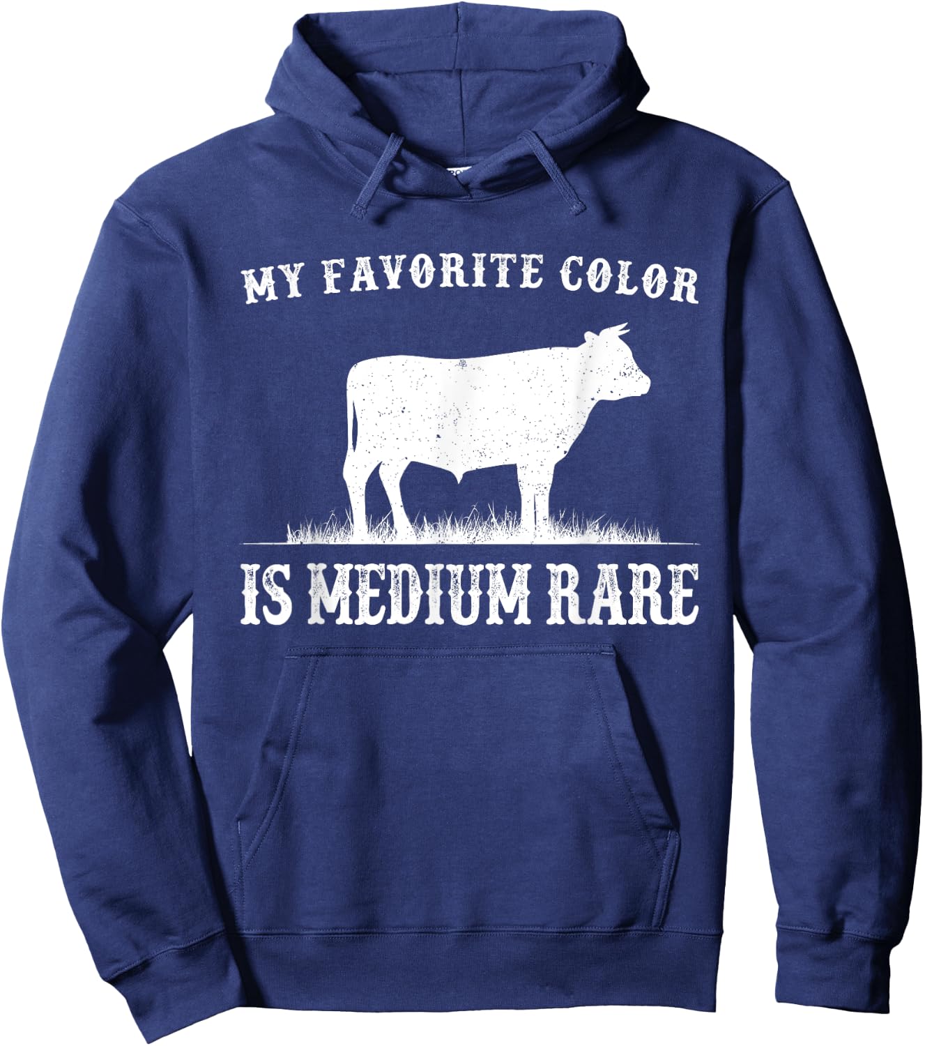 My Favorite Color Is Medium Rare Funny Cow Lovers Farmer Hoodie - Hoodie | Navy