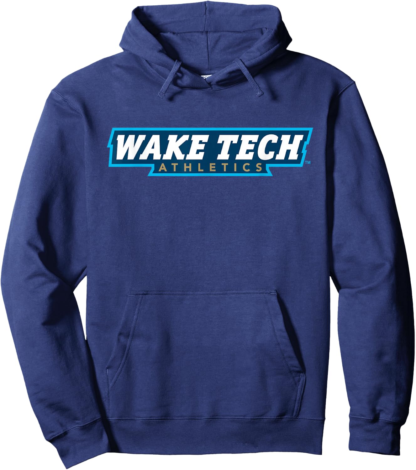 Wake Tech Eagles Type Logo Wake Tech Community College Hoodie - Hoodie | Navy