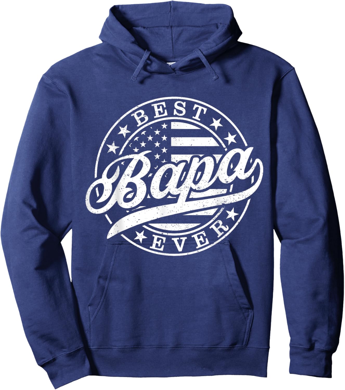 Best Bapa Ever American US Flag Funny Grandpa Father's Day Hoodie - Hoodie | Navy
