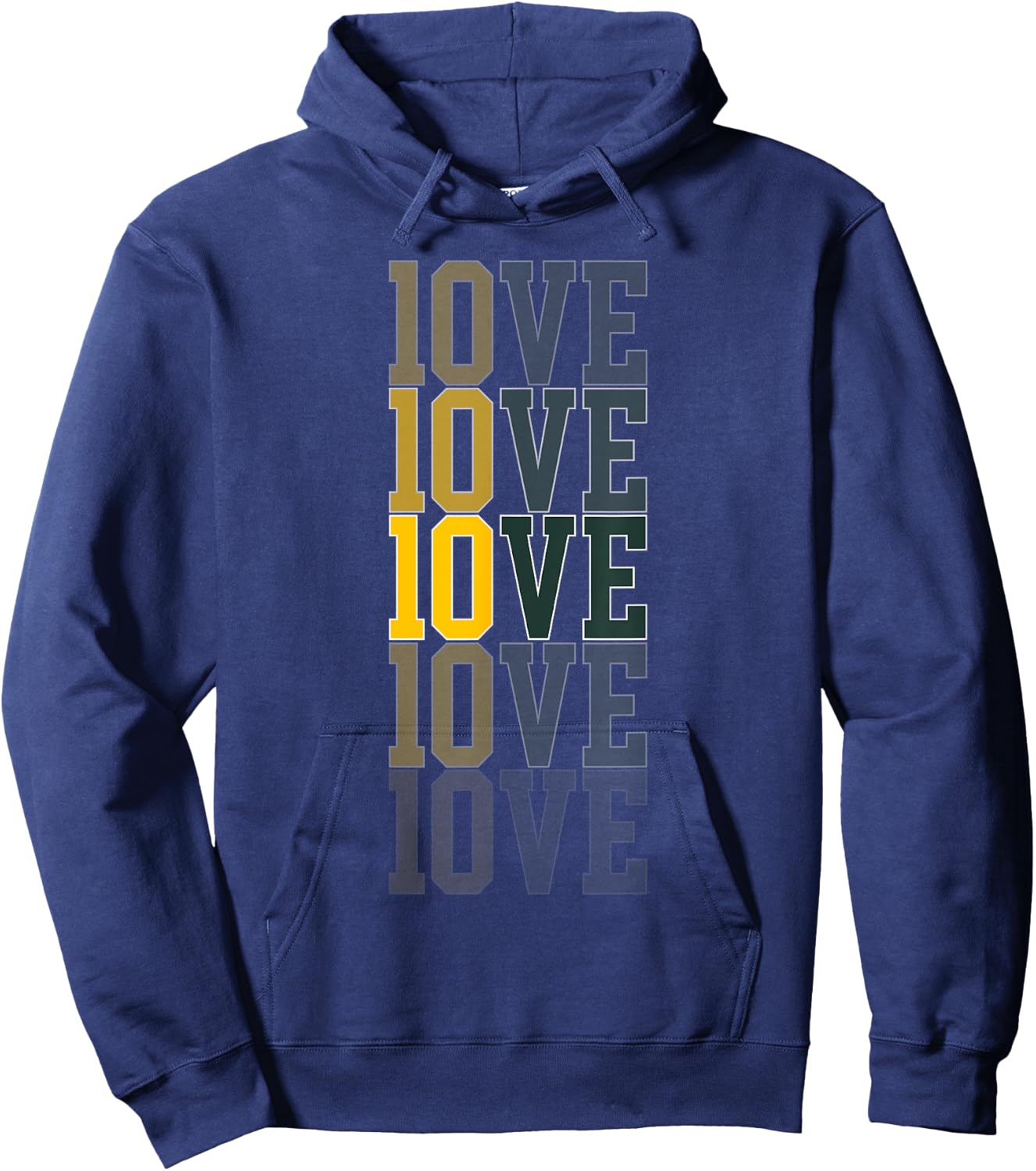 Feel The 10VE Jordan Quarterback Love American Football Hoodie - Hoodie | Navy