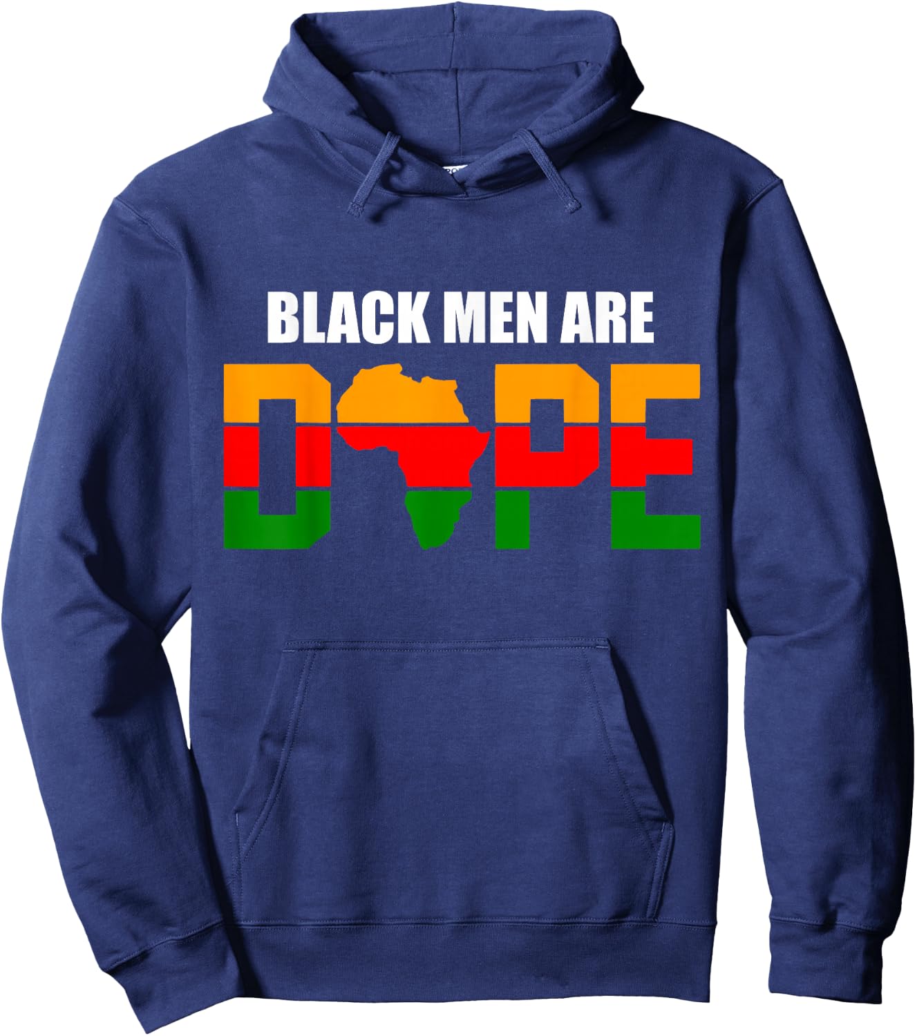 Fathers Day Black Men Are Dope African American Graphic Hoodie - Hoodie | Navy