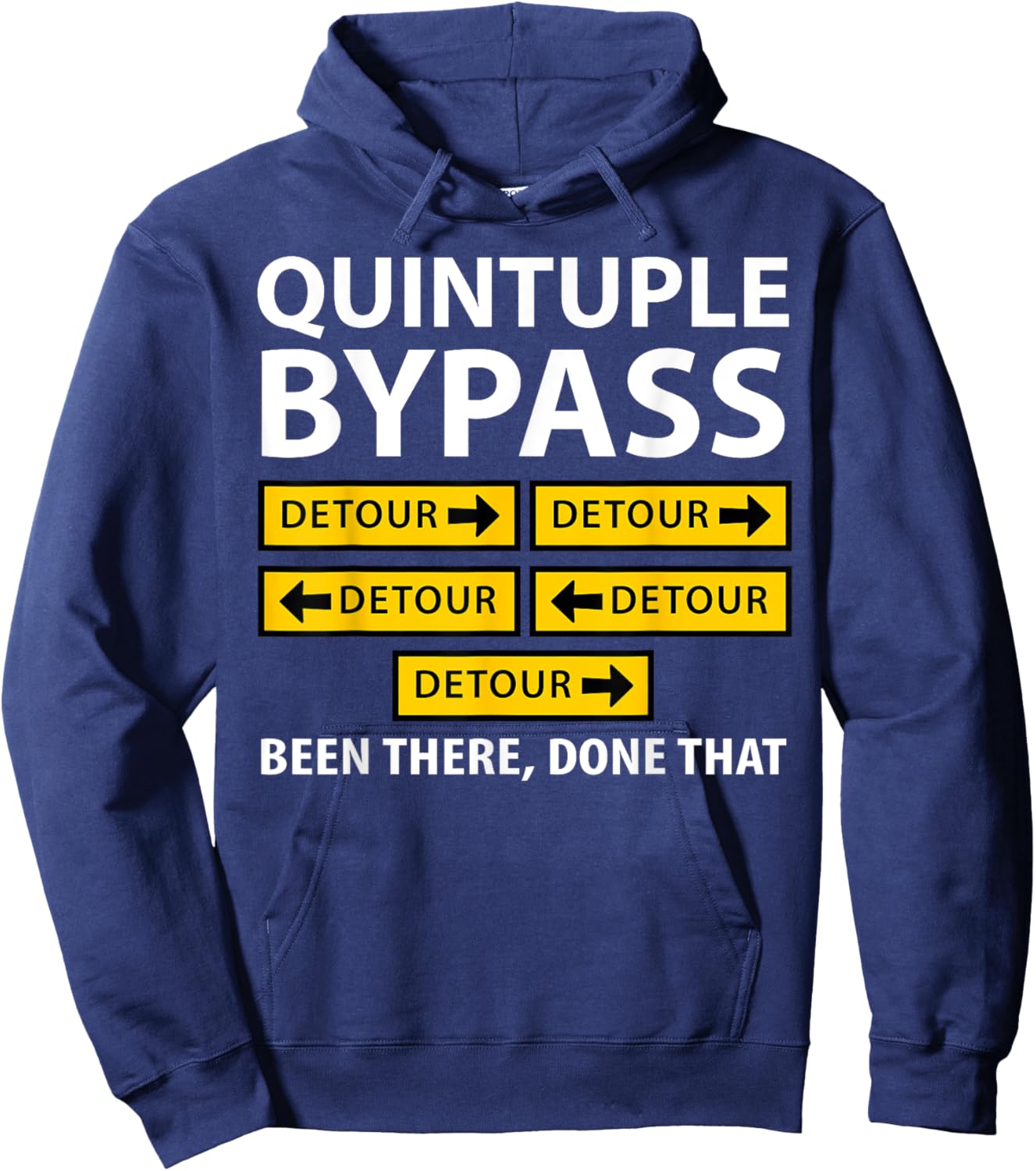 Quintuple Bypass Open Heart Surgery Hoodie - Hoodie | Navy