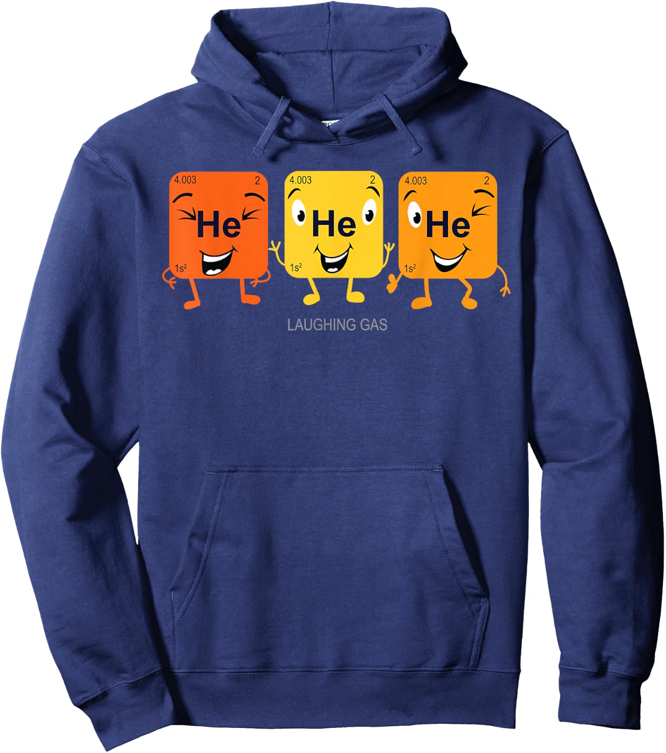 Teacher Laughing Gas He He He Shirt Periodic Table Puns Men Women Kids Hoodie - Hoodie | Navy