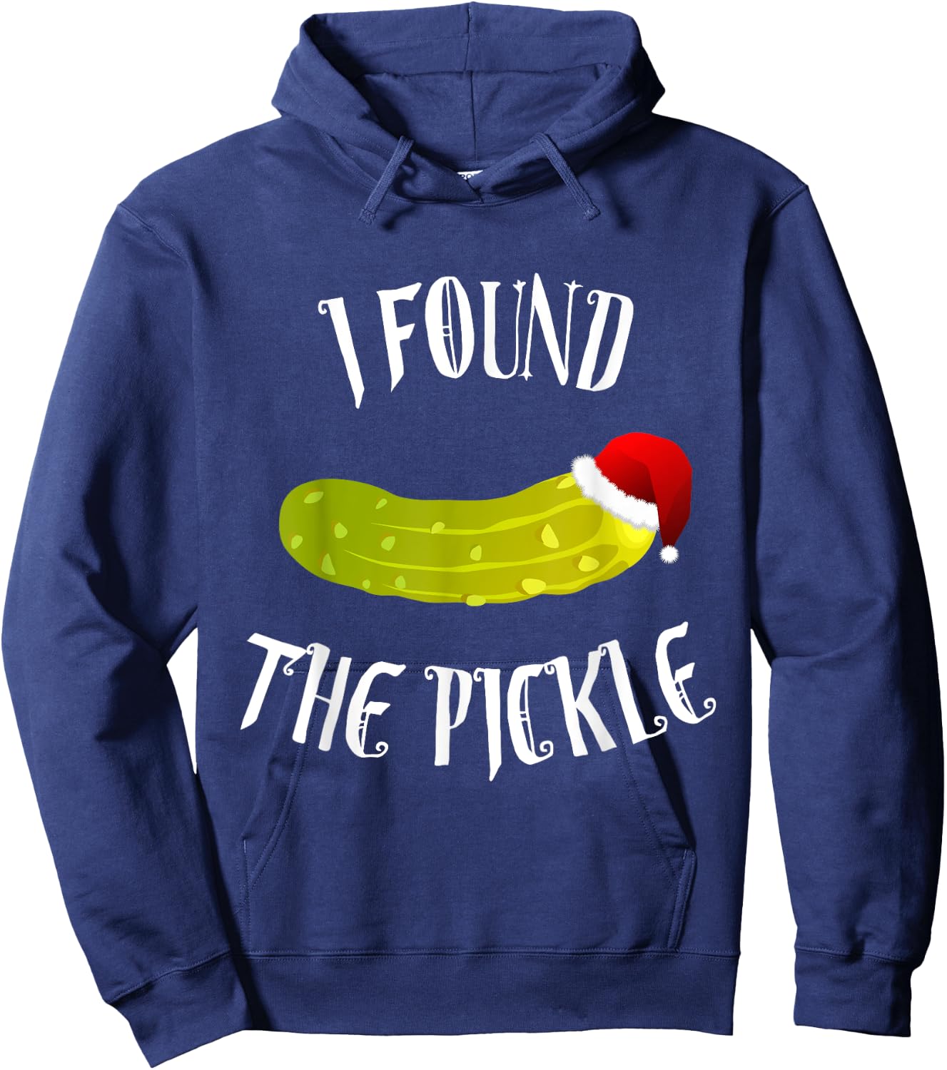 Christmas Pickle Shirt - German Holiday Tradition Gift Hoodie - Hoodie | Navy