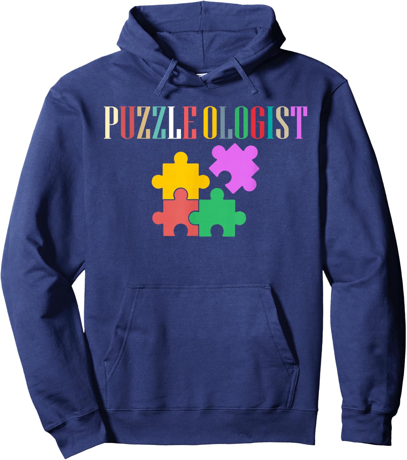 Puzzle King Puzzle Queen Jigsaw Puzzle Master Puzzleologist Hoodie - Hoodie | Navy