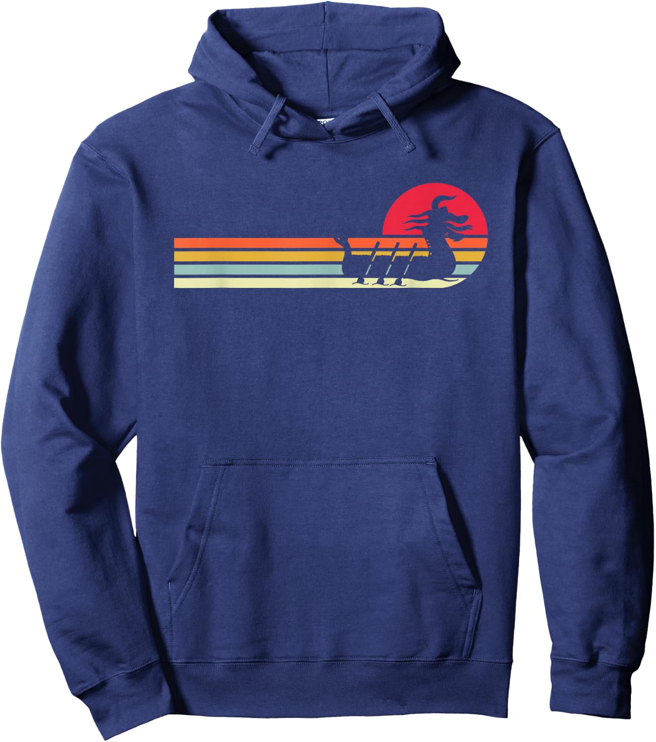 Dragon boat racing retro banner race paddling design Hoodie - Hoodie | Navy