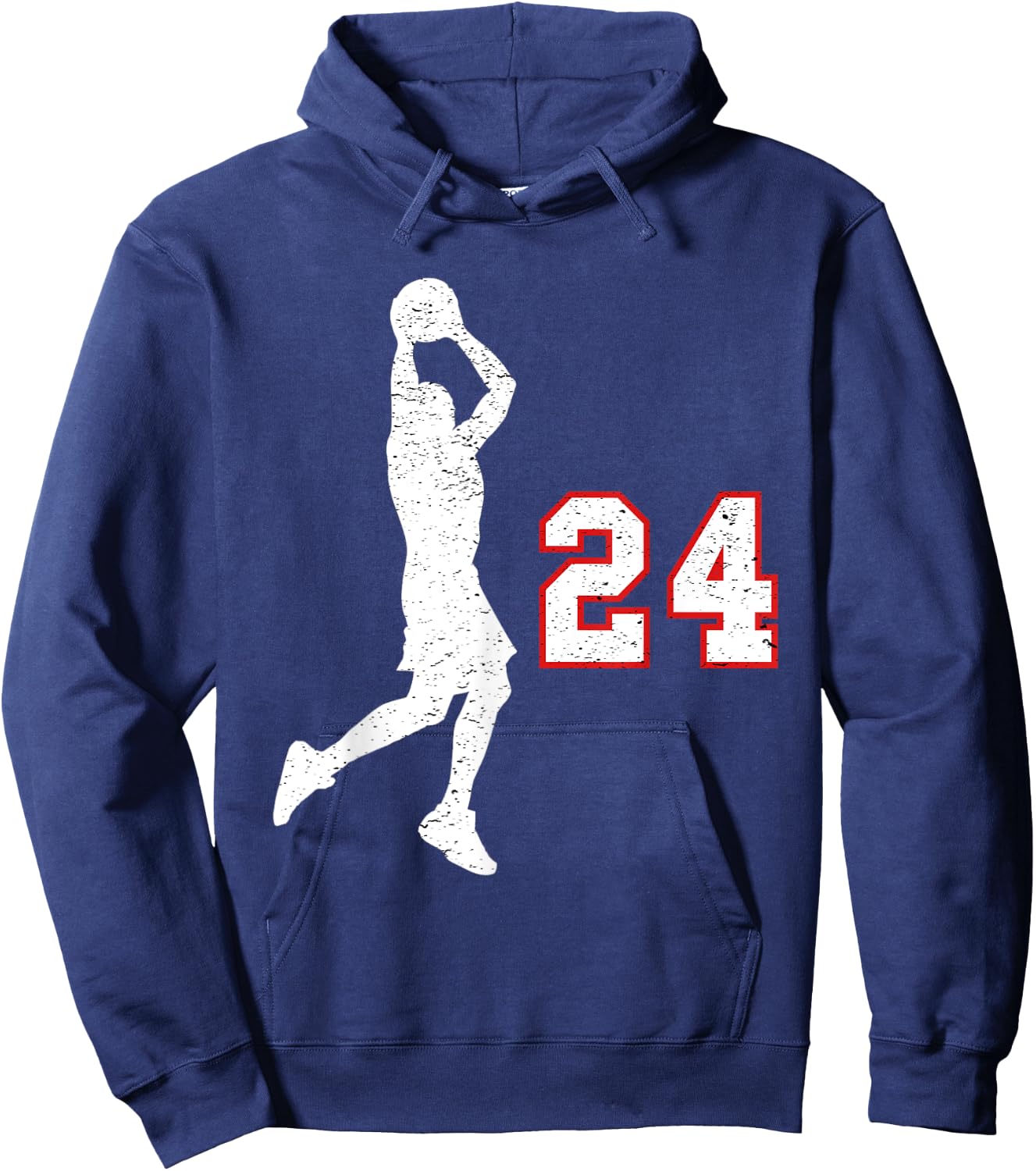 Basketball player gift number 24 for basketball fans Hoodie - Hoodie | Navy
