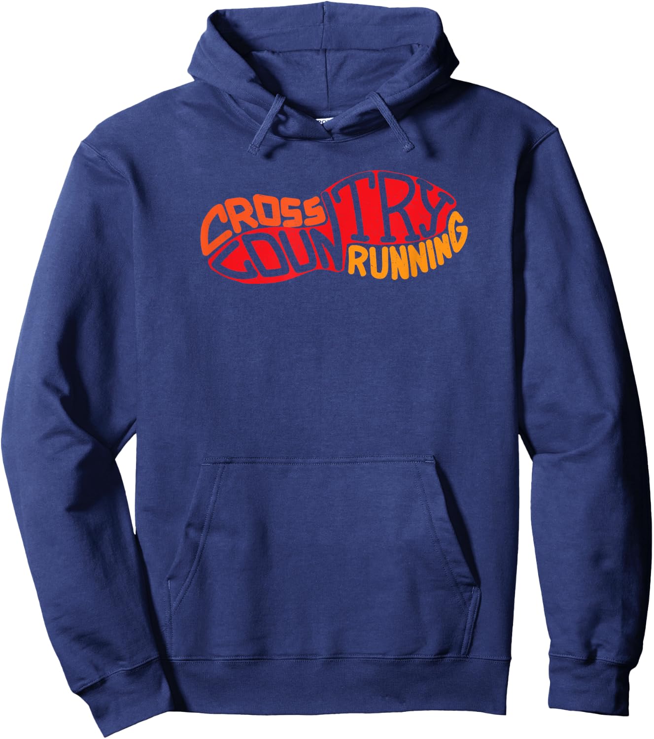 Cross Country Running Shoe Graphic Training Gear XC Runner Hoodie - Hoodie | Navy