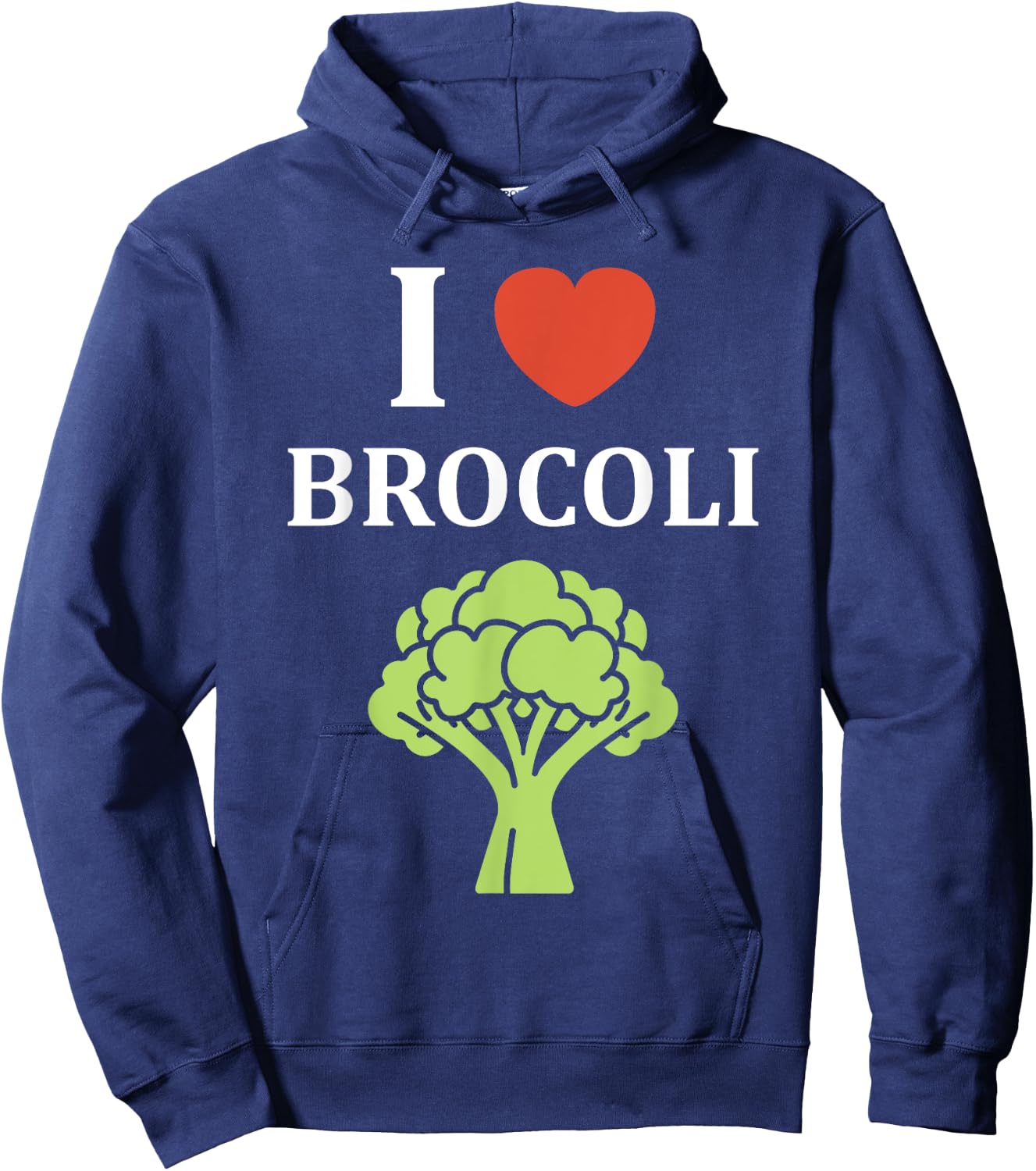 Humor broccoli Vegetable simple love i love Broccoli Hoodie - Hoodie | Navy