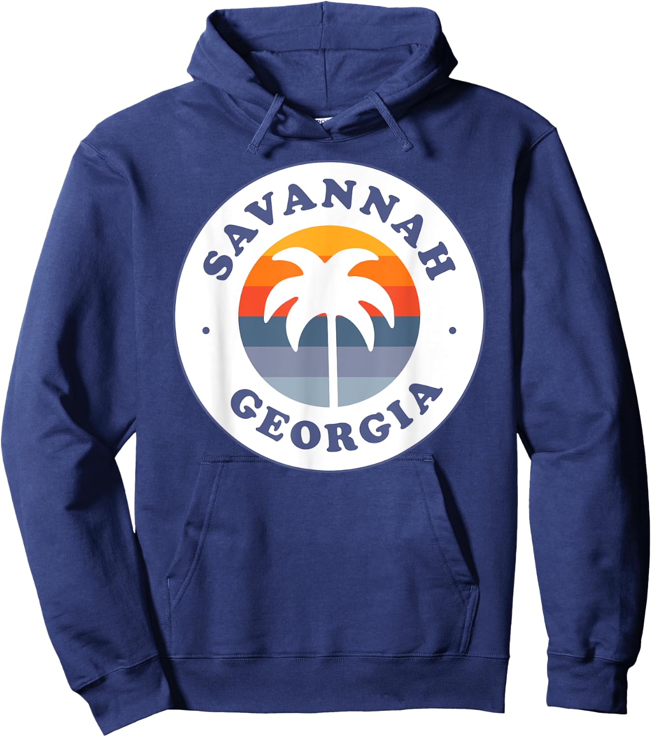 Savannah Georgia GA Palm Tree Beach Vacation Souvenirs Men Women Girls Kids Hoodie - Hoodie | Navy