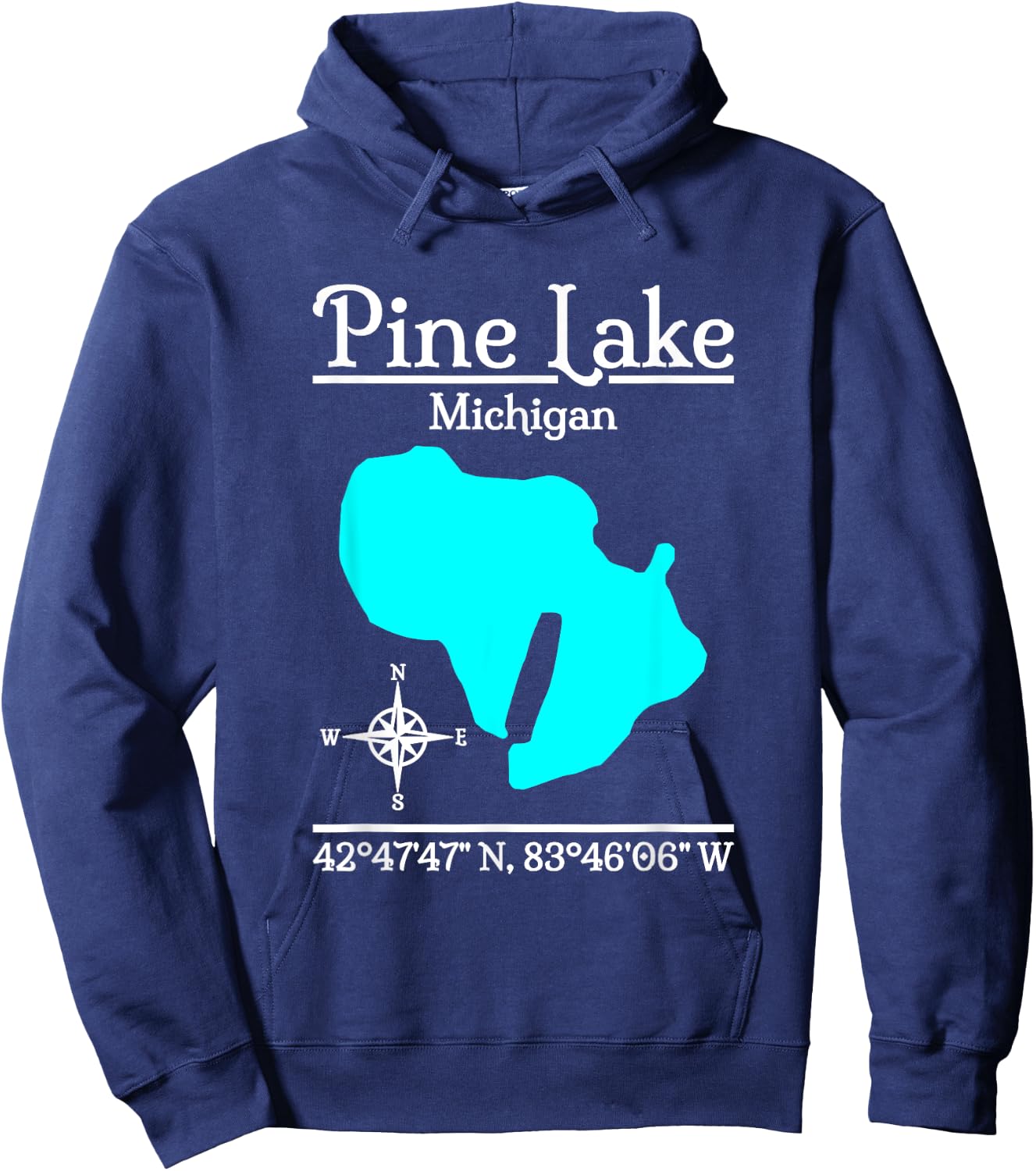 Pine Lake - Michigan Hoodie - Hoodie | Navy