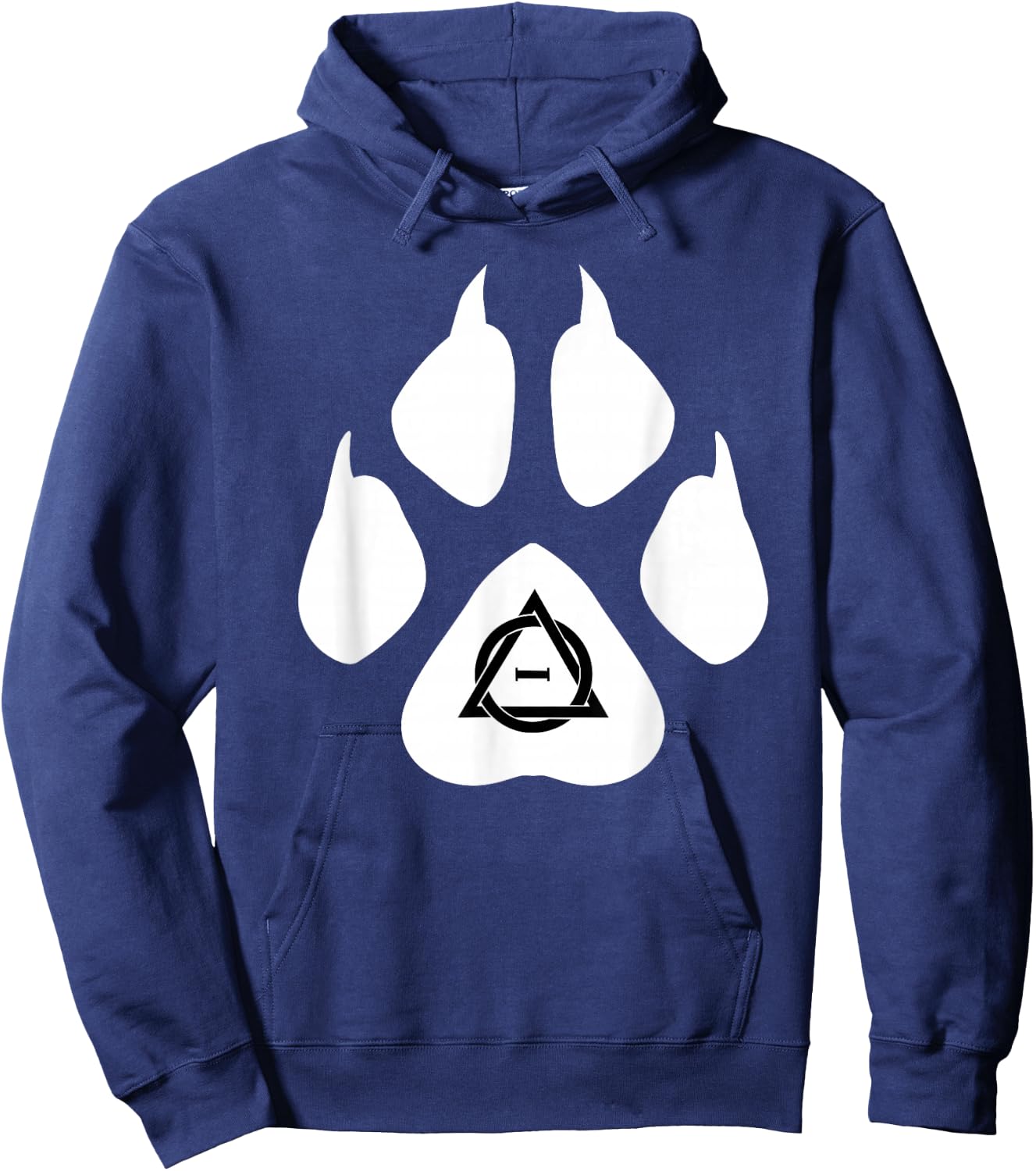 Therian Fox Paws Symbol Sign Quadrobics Otherkin , Black, S Hoodie - Hoodie | Navy