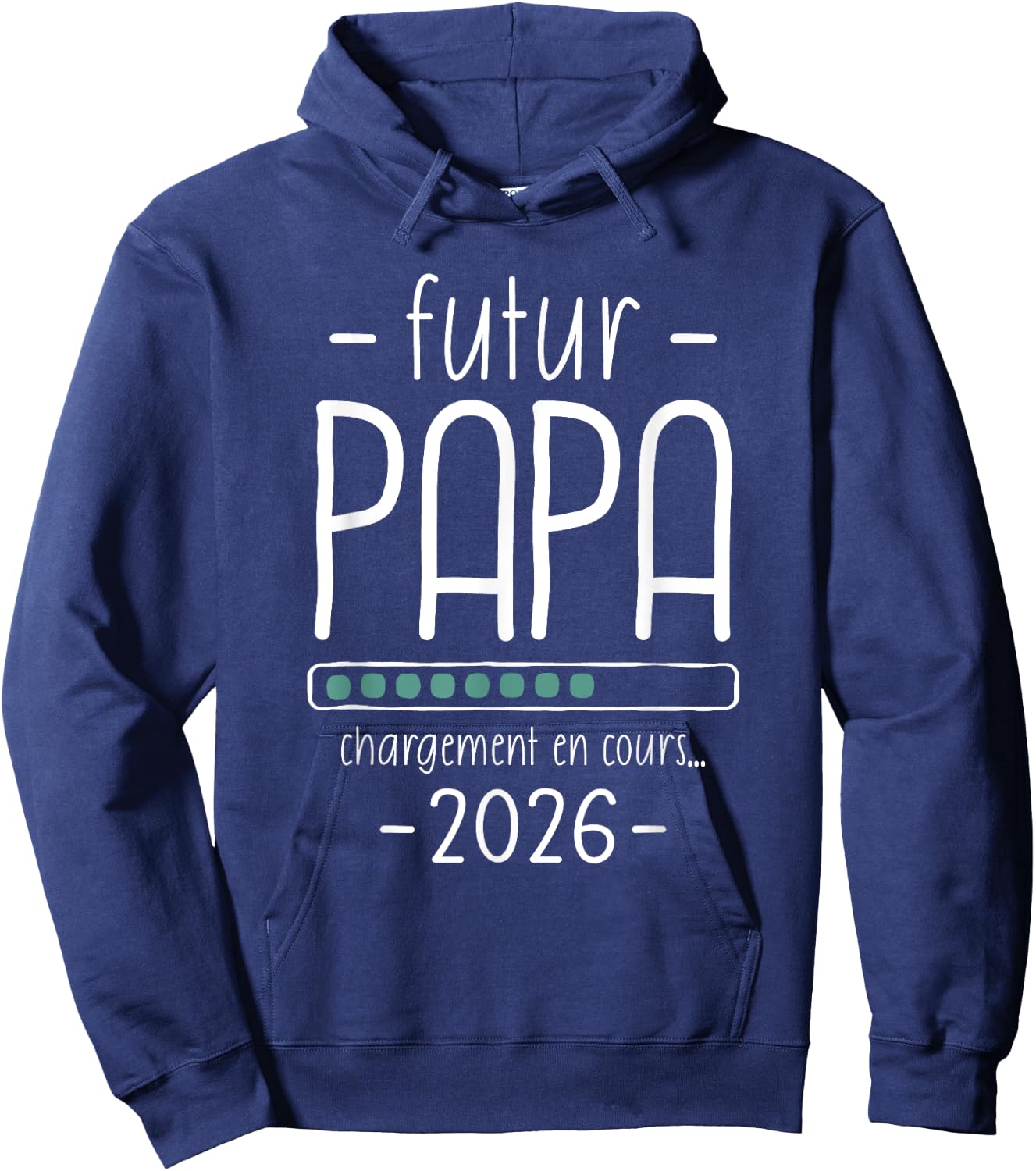 Future Dad 2026 - Humor Loading Baby Running Hoodie - Hoodie | Navy