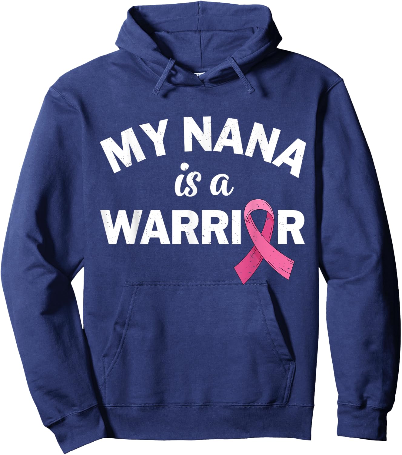 Grandkids Of A Warrior My Nana Is A Breast Cancer Warrior Hoodie - Hoodie | Navy