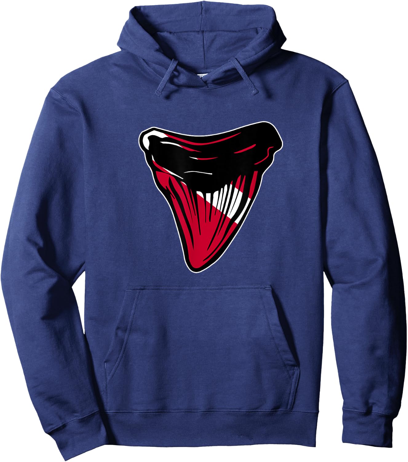 Scuba Dive Flag Megalodon Shark Teeth for Scuba Diving Hoodie - Hoodie | Navy