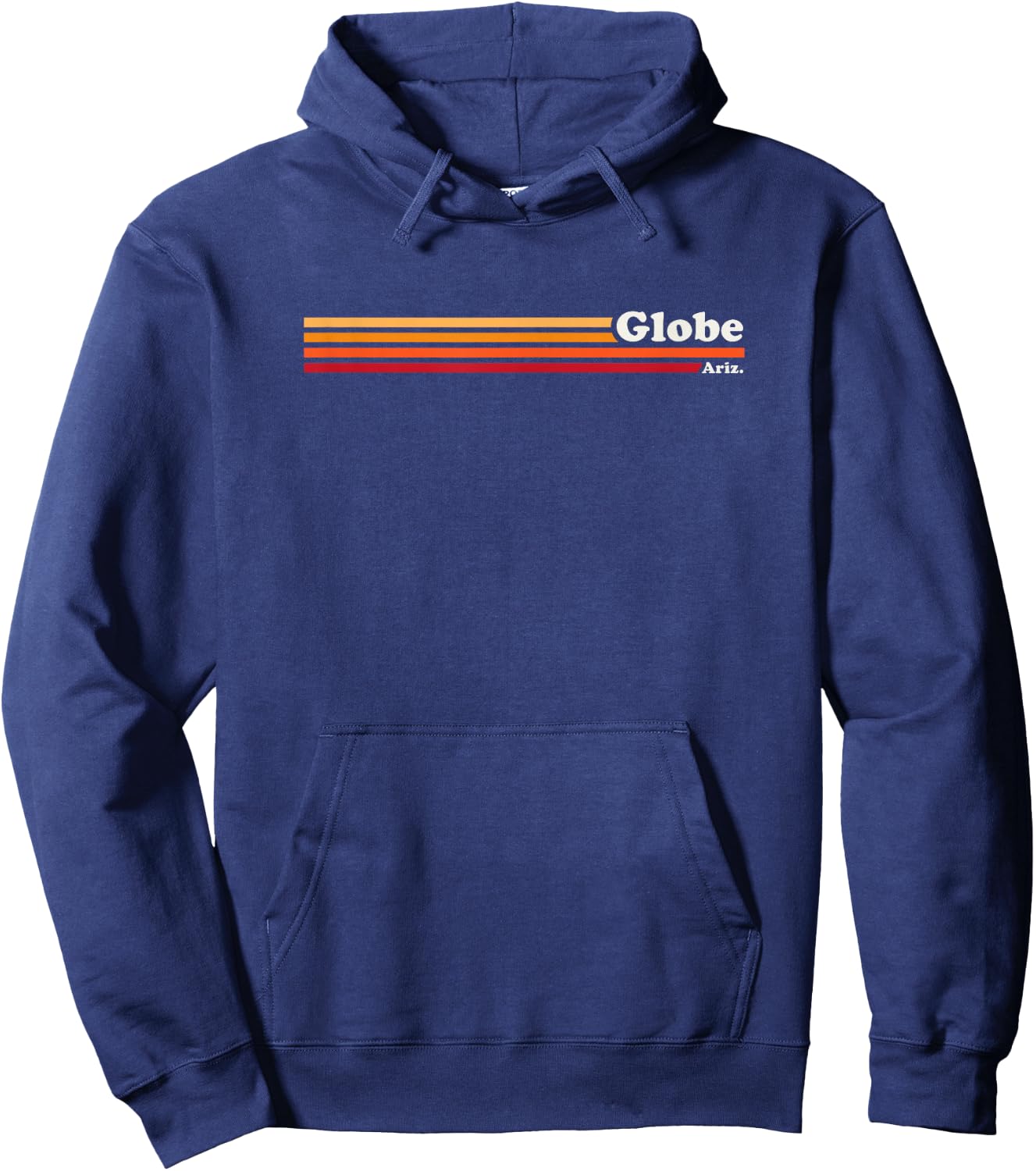 Vintage 1980s Graphic Style Globe Arizona , black Hoodie - Hoodie | Navy