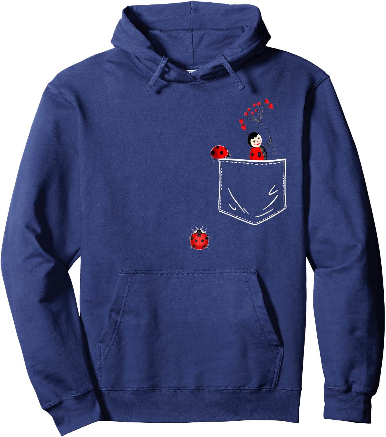 Ladybug In The Pocket Love Ladybugs Hoodie - Hoodie | Navy