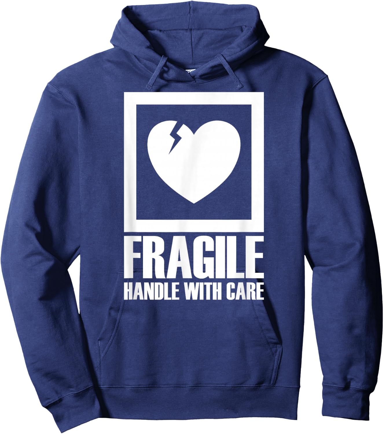 Fragile Handle with Care , black Hoodie - Hoodie | Navy