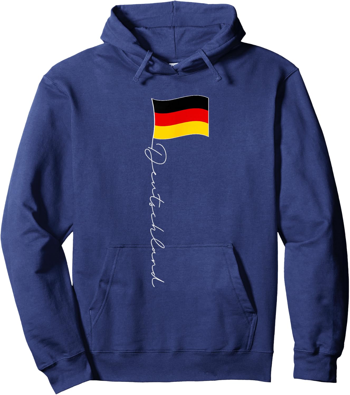 Family Heritage Gifts Germany Signature Flag Pole - German Flag White Text Hoodie - Hoodie | Navy