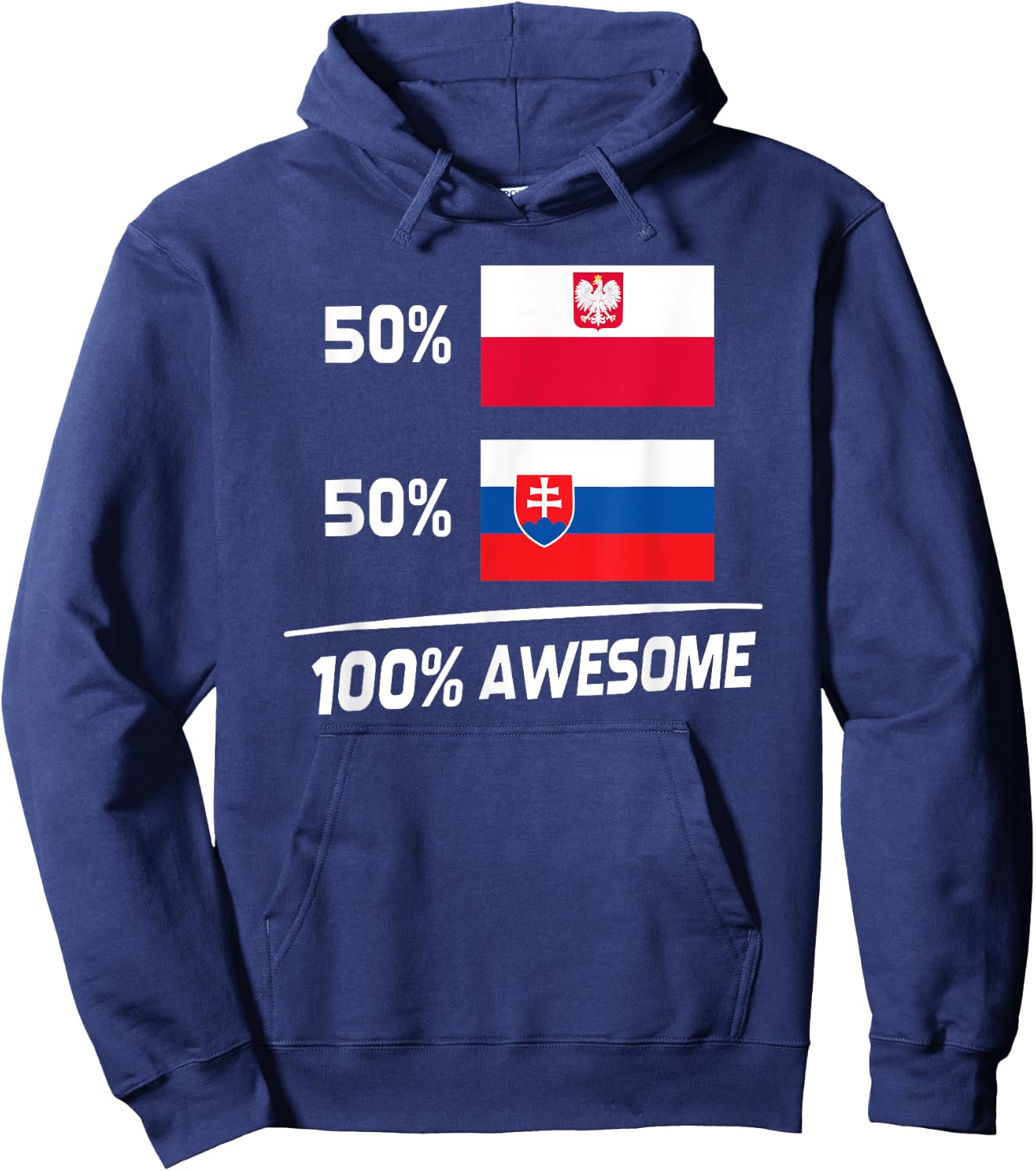Polish Slovakian Flag Poland Slovakia Mix Heritage Hoodie - Hoodie | Navy