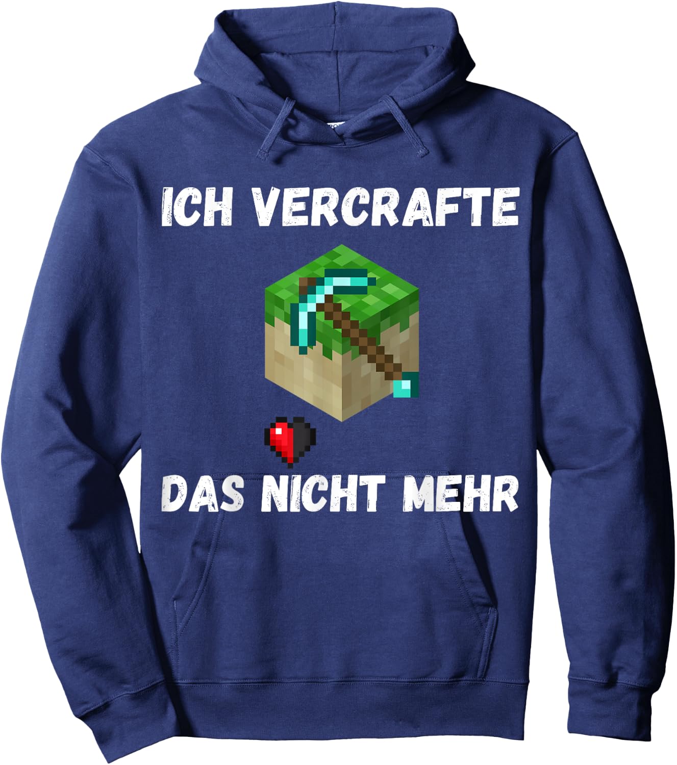 with German Text "Ich vercrafte das alles nicht mehr, black Hoodie - Hoodie | Navy