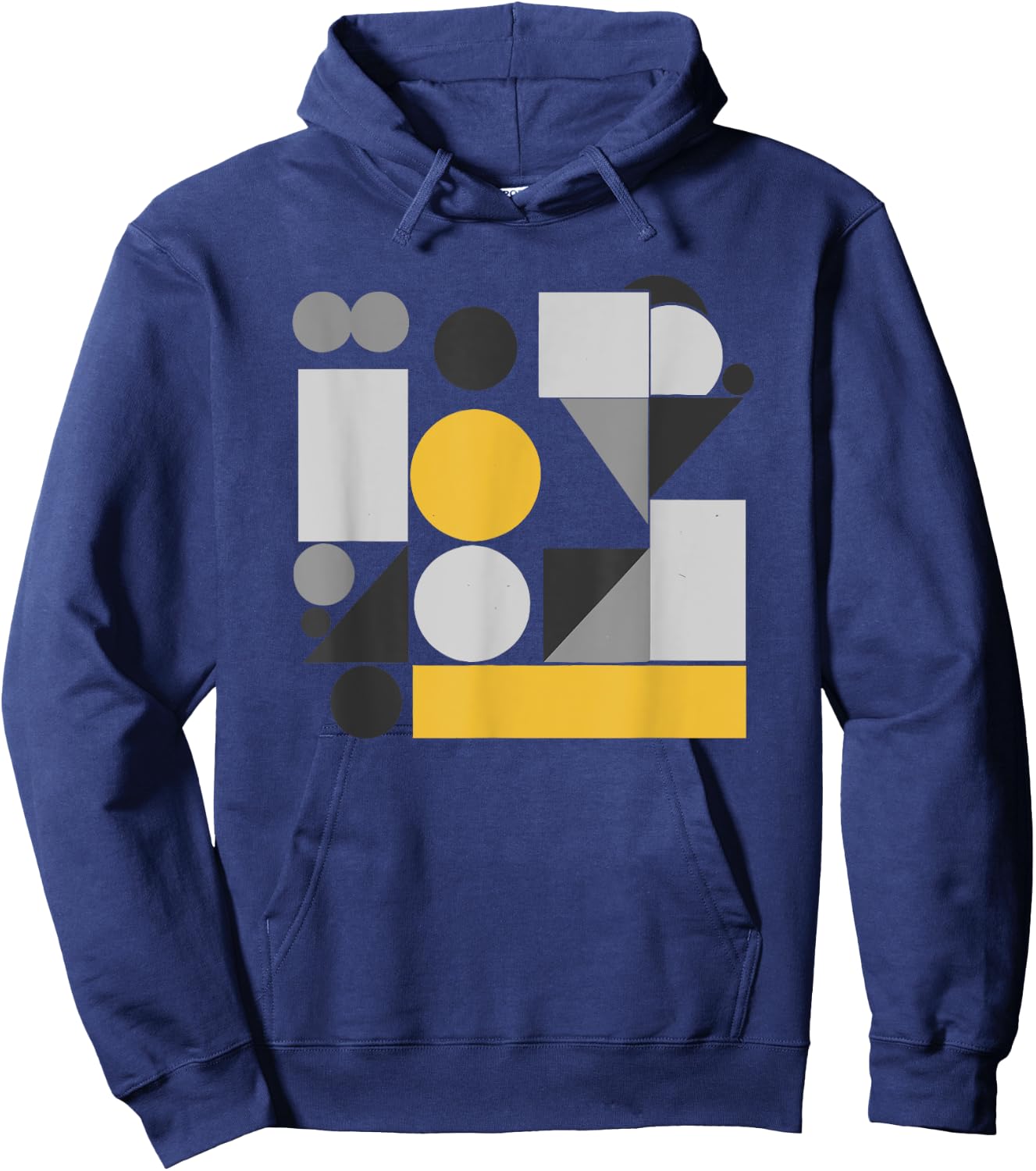 Abstract Art Geometric Pattern Mosaic Hoodie - Hoodie | Navy