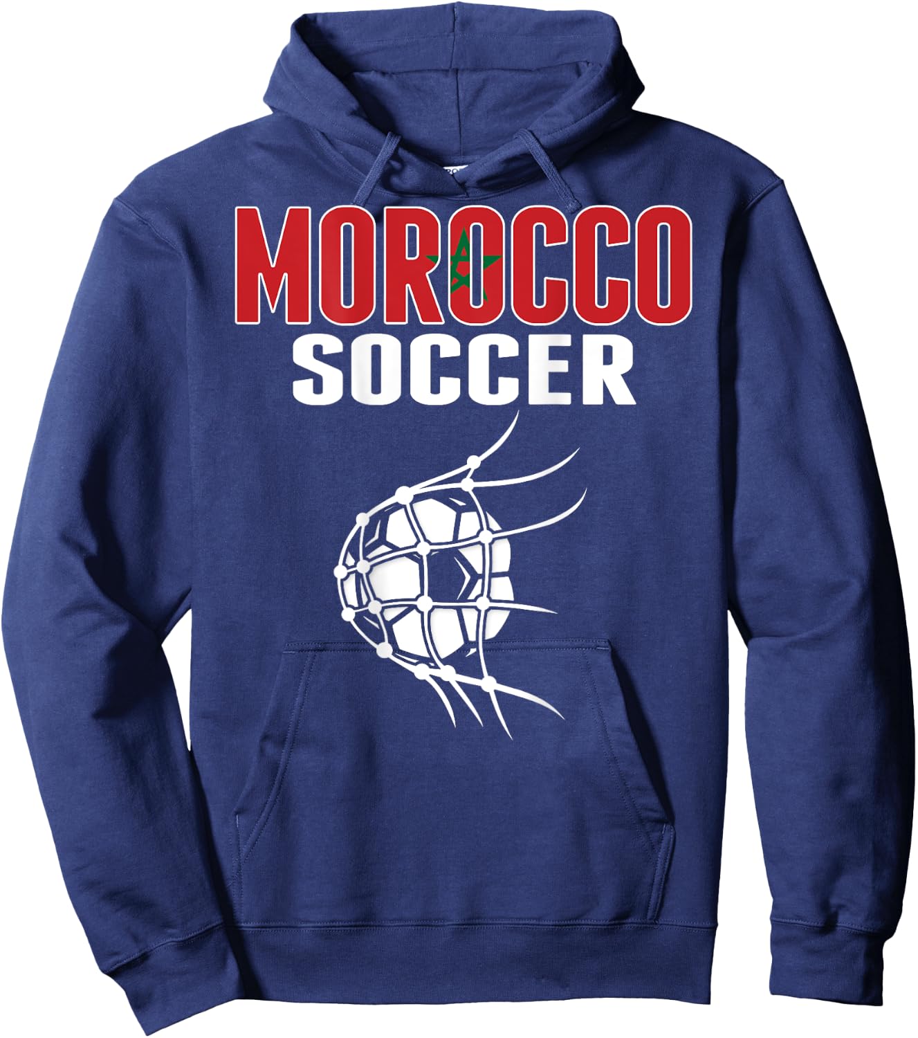 Morocco Soccer Fans Jersey - Support Moroccan Football Team Hoodie - Hoodie | Navy