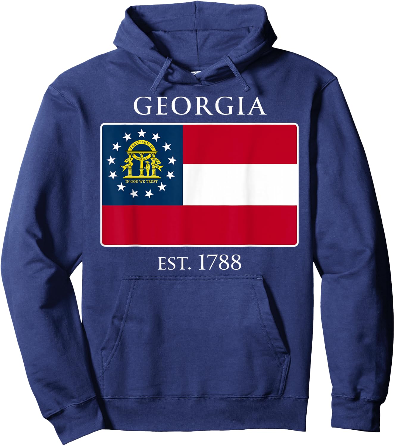 Georgia Flag 4th US State 1788 Georgian Hoodie - Hoodie | Navy