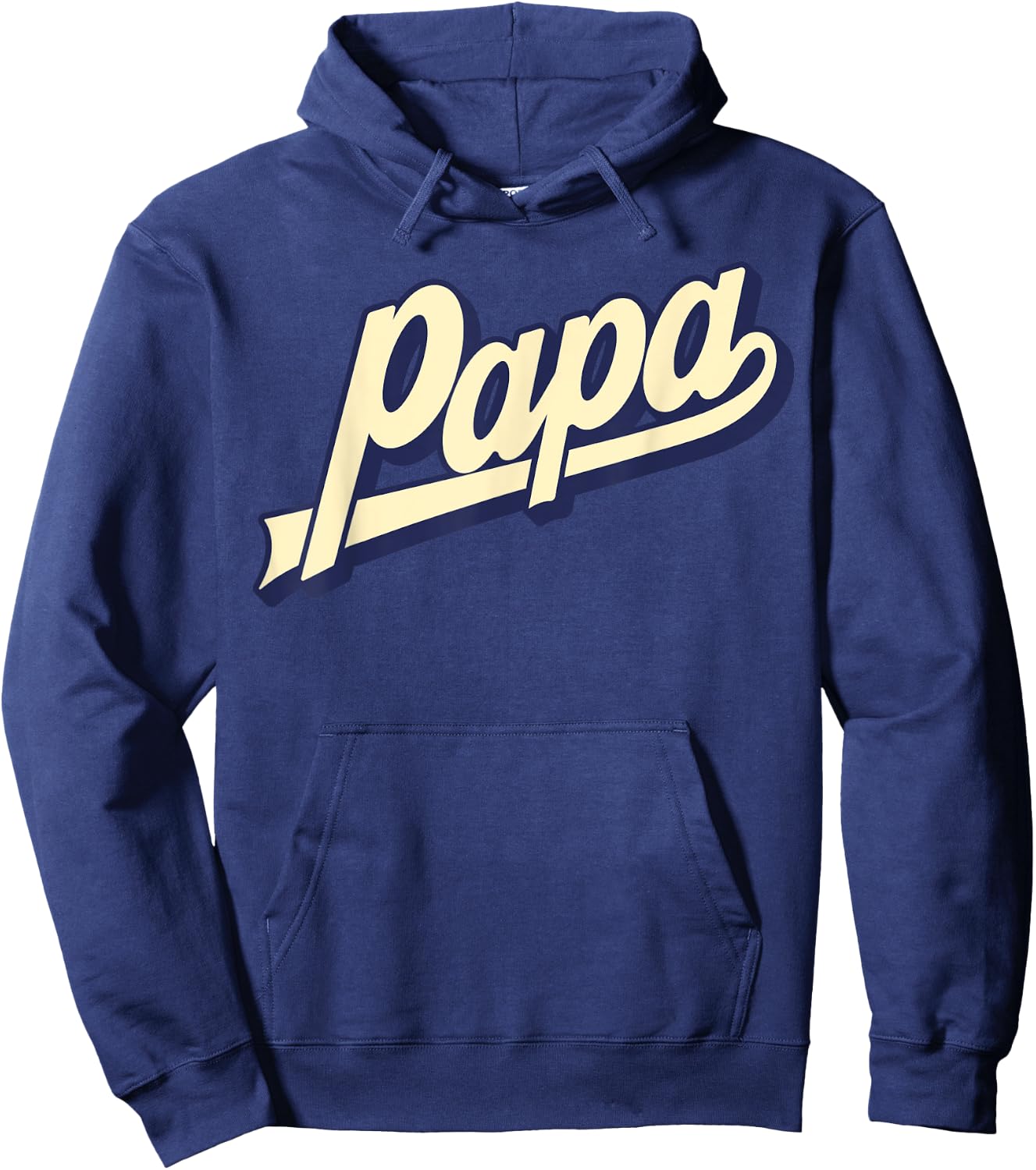 Papa Retro Bold Font Father's Day Dad Gifts From Daughter Hoodie - Hoodie | Navy