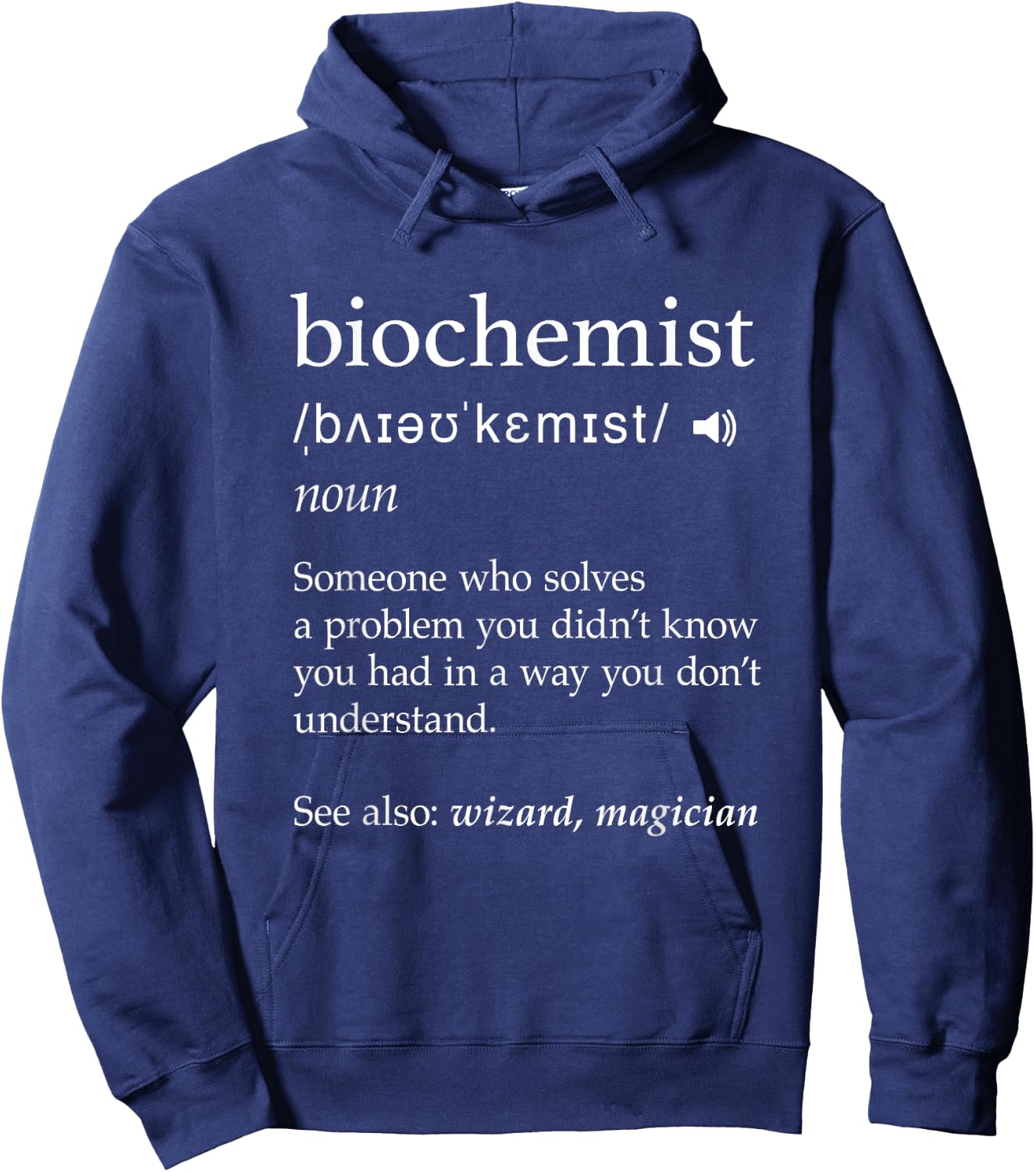 Biochemist Definition Funny Science Nerdy Biochemistry Gifts Hoodie - Hoodie | Navy