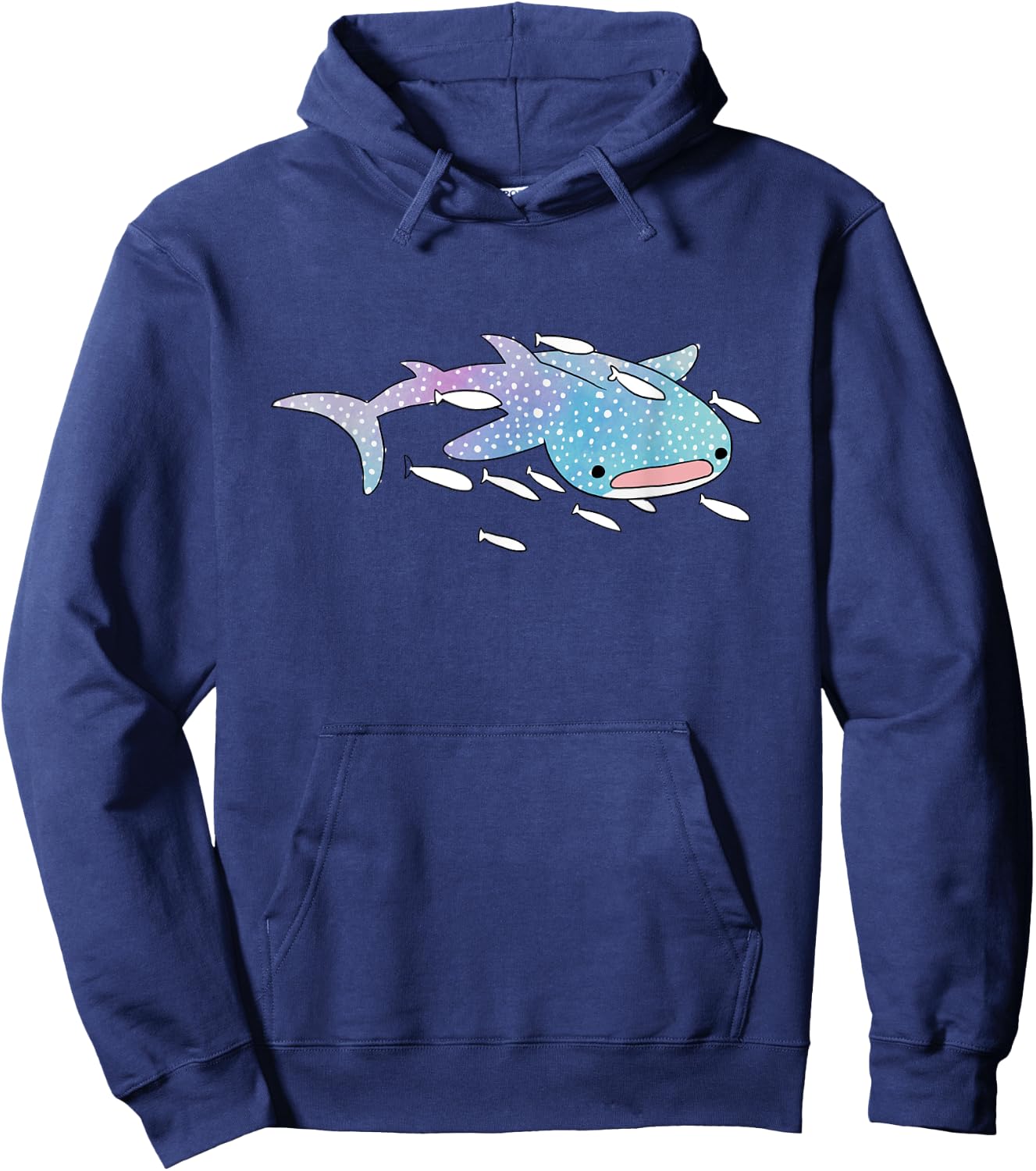 Cute Kawaii Aesthetic Blue Whale Shark Ocean Gift Hoodie - Hoodie | Navy