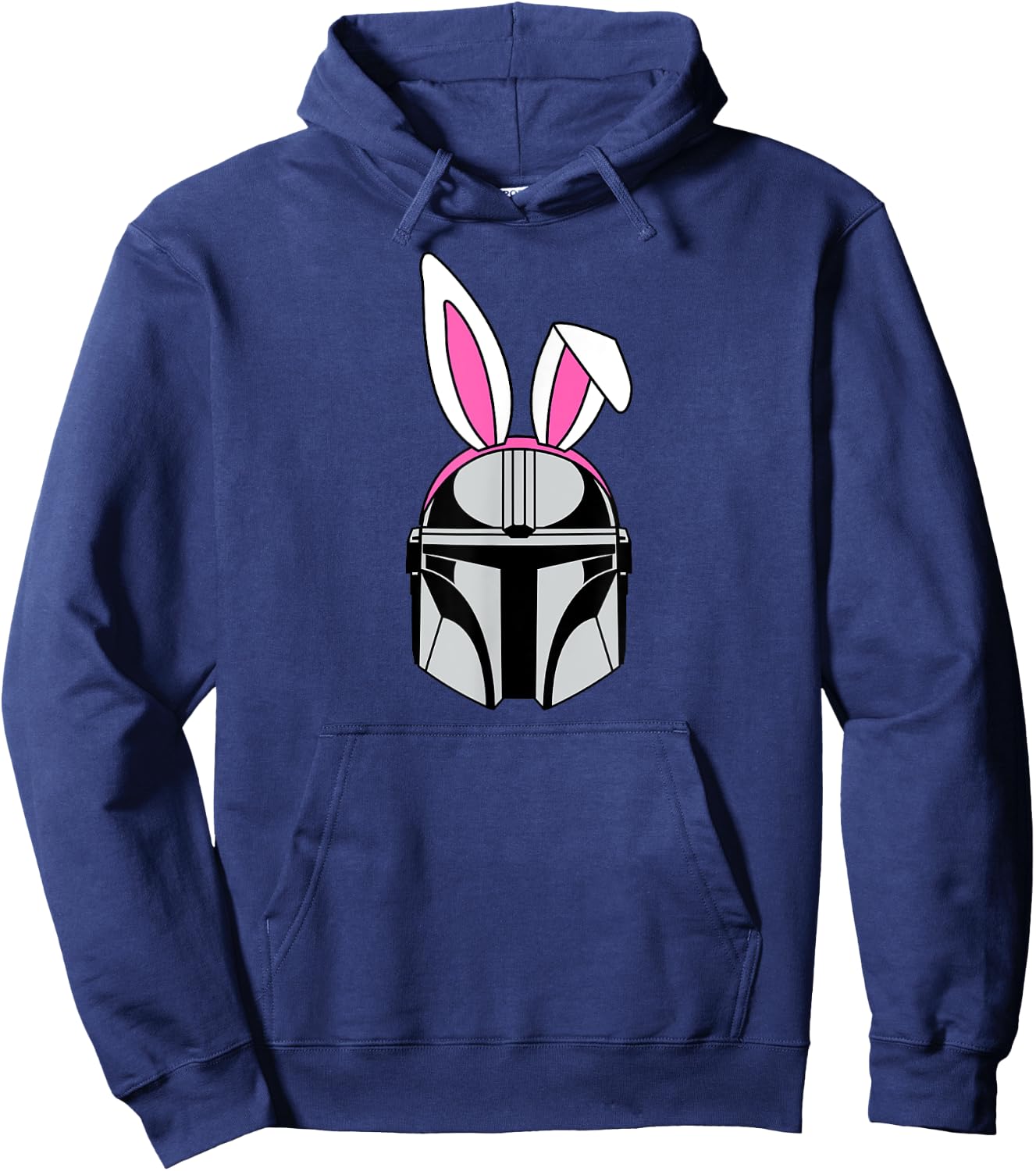 Amazon Essentials The Mandalorian Helmet Spring Easter Bunny Ears Hoodie - Hoodie | Navy
