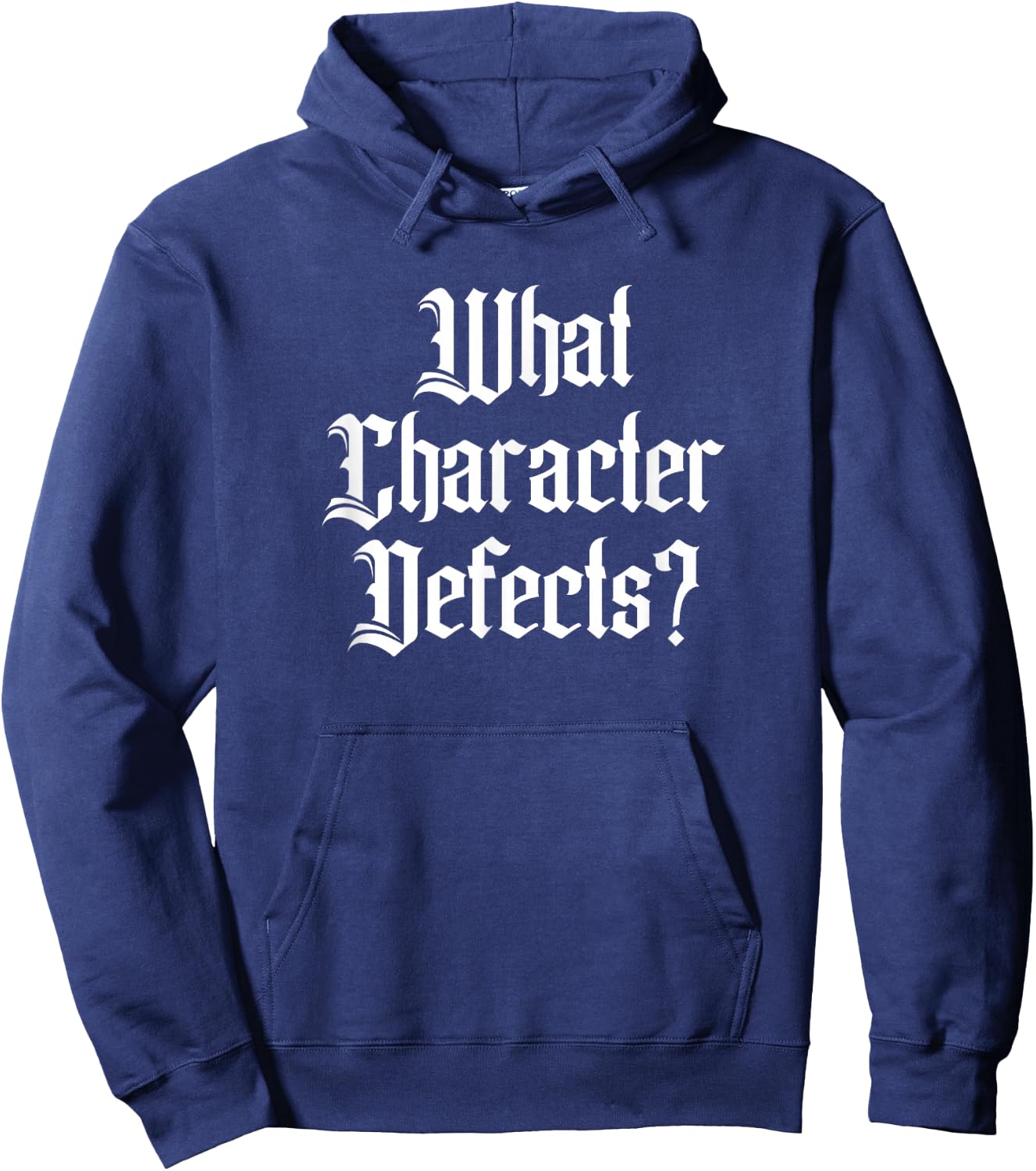 Funny What Character Defects AA NA Sober Addiction Recovery Hoodie - Hoodie | Navy
