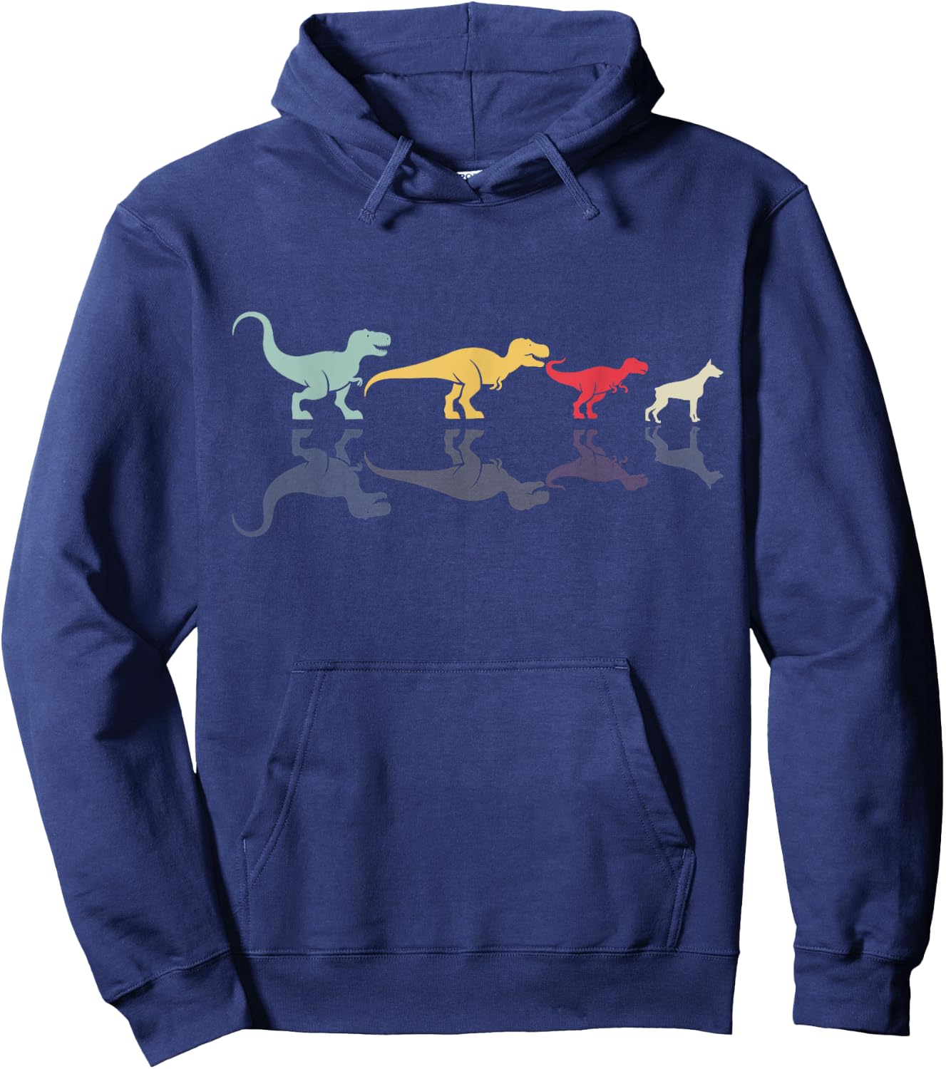 Dinosaur Doberman Evolution Fun Paleontology Hoodie - Hoodie | Navy