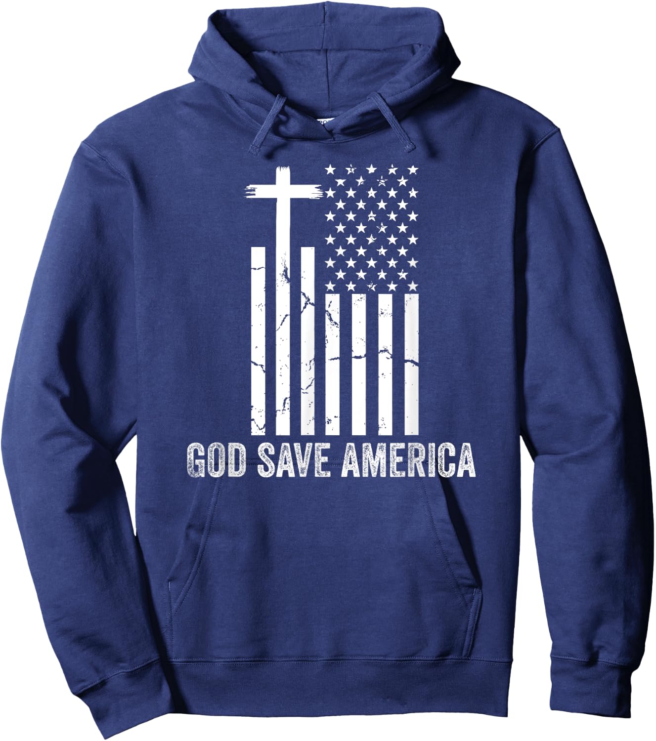 God Save America Sign,God American Flag Jesus Save America Hoodie - Hoodie | Navy