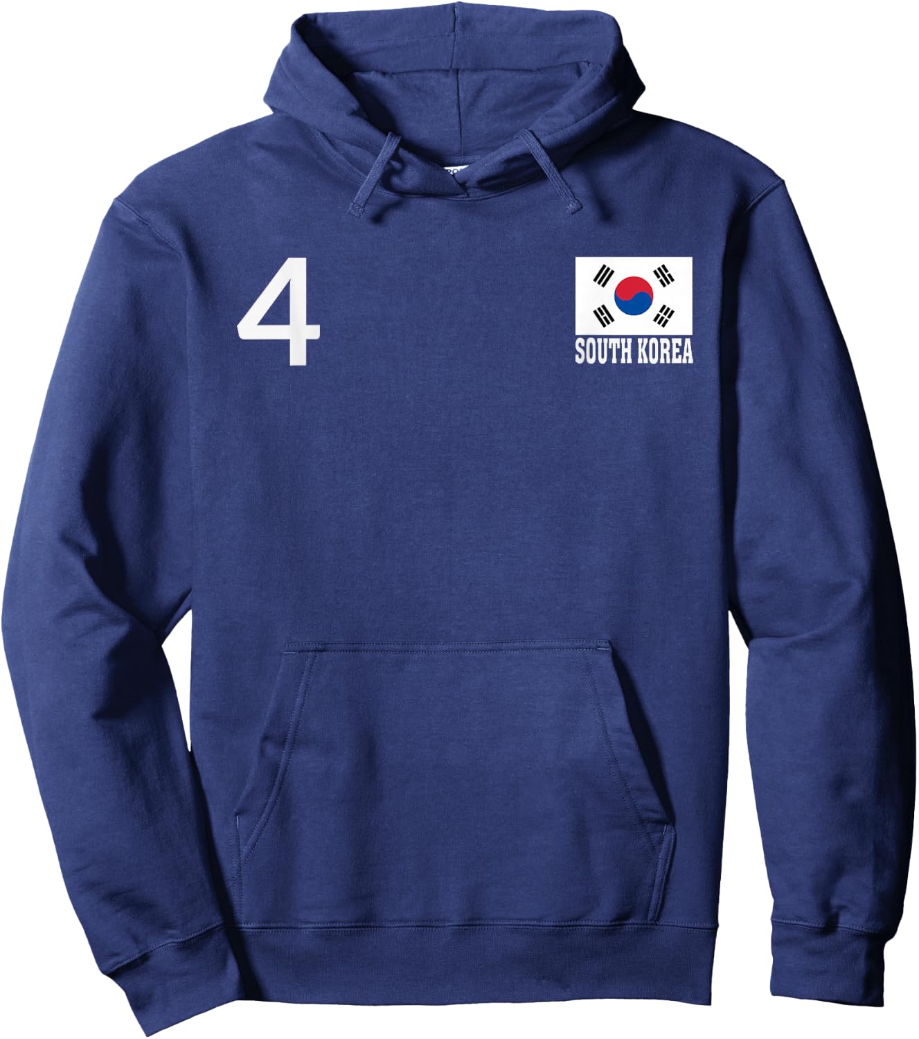 South Korea Number 4 National Flag Country Heritage Hoodie - Hoodie | Navy