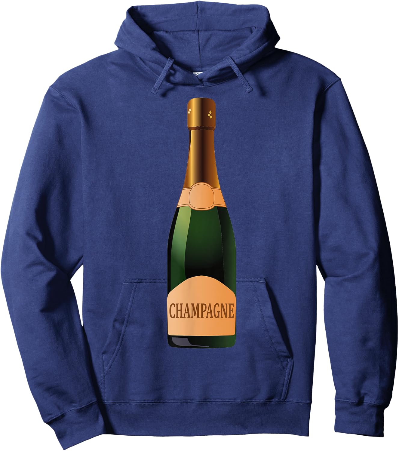 Champagne Bottle Halloween Costume , Black, S Hoodie - Hoodie | Navy