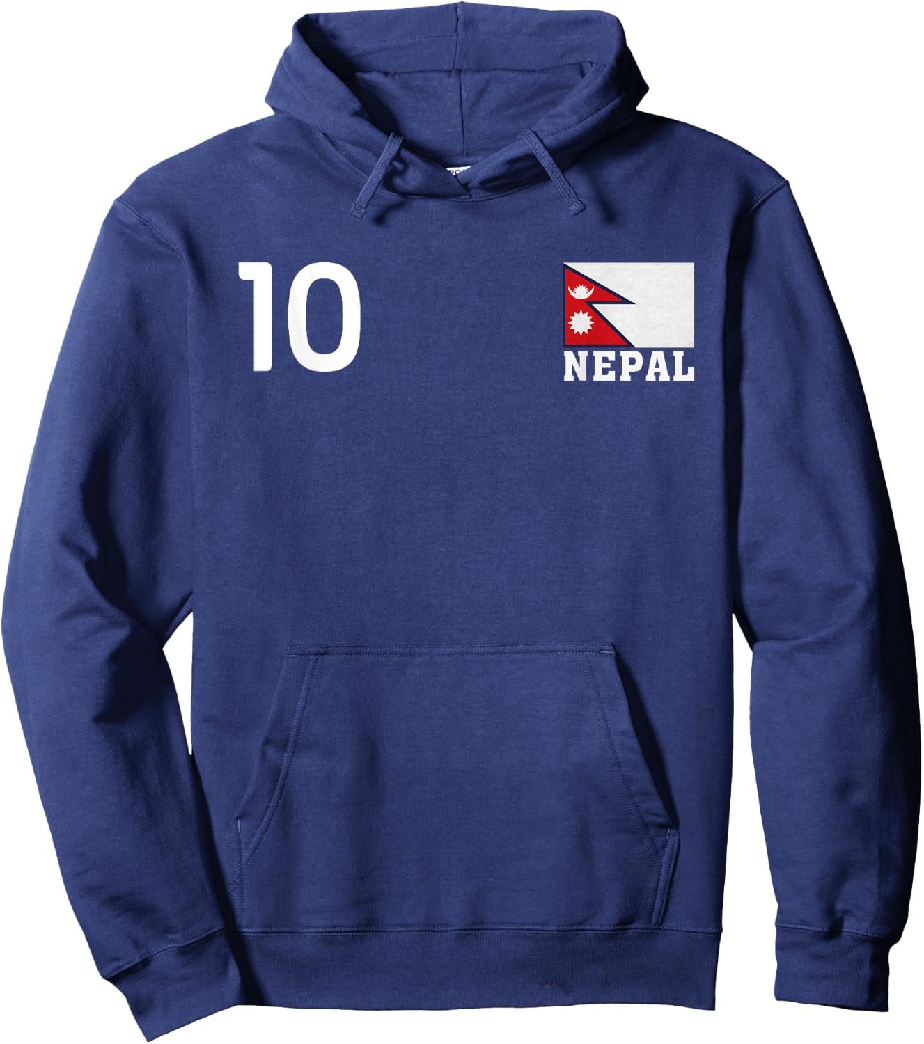 Nepal Number 10 National Flag Country Pride Heritage Hoodie - Hoodie | Navy