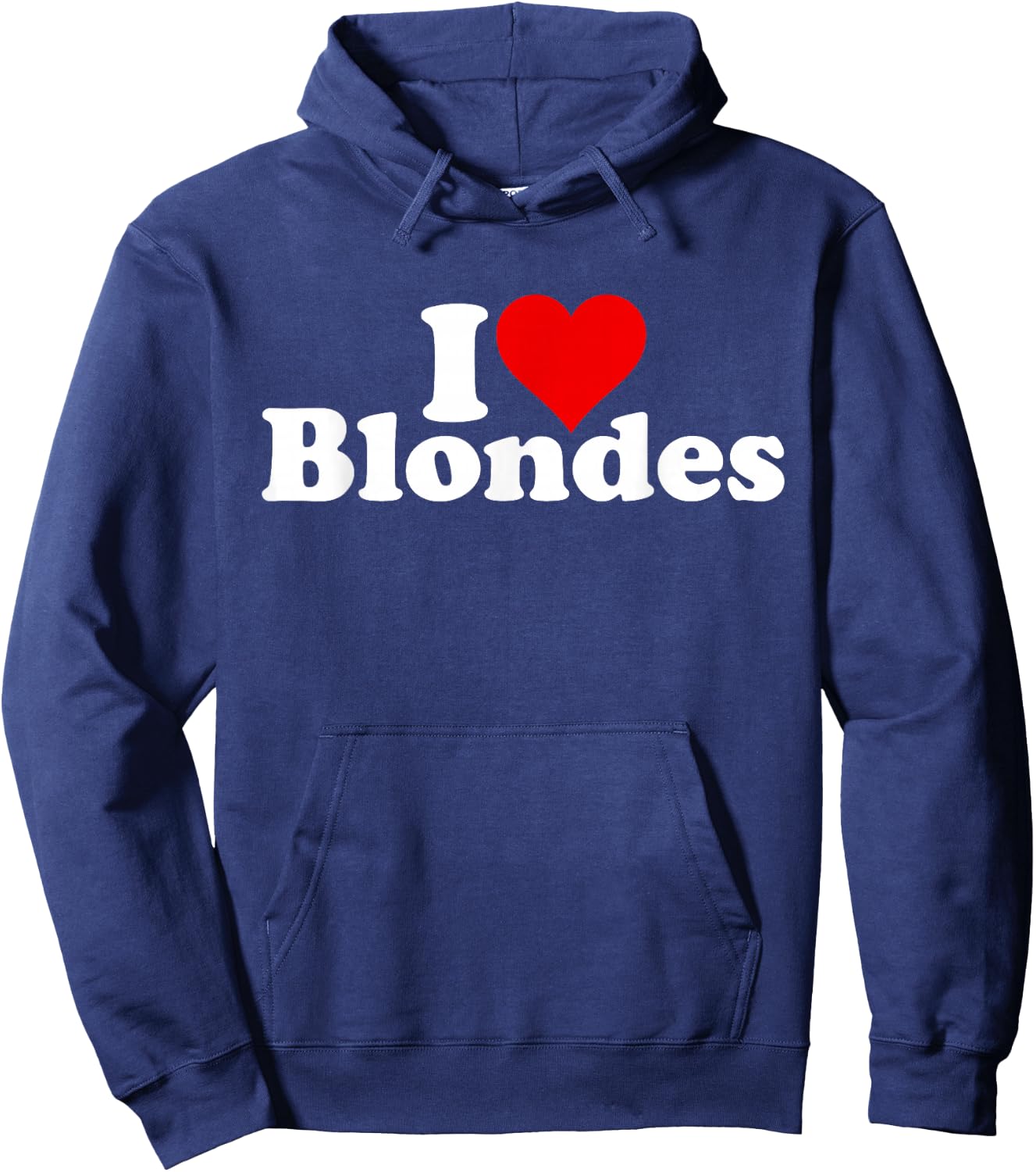 with German Text "Ich Liebe Herzblondes Haar" [German Language] Hoodie - Hoodie | Navy
