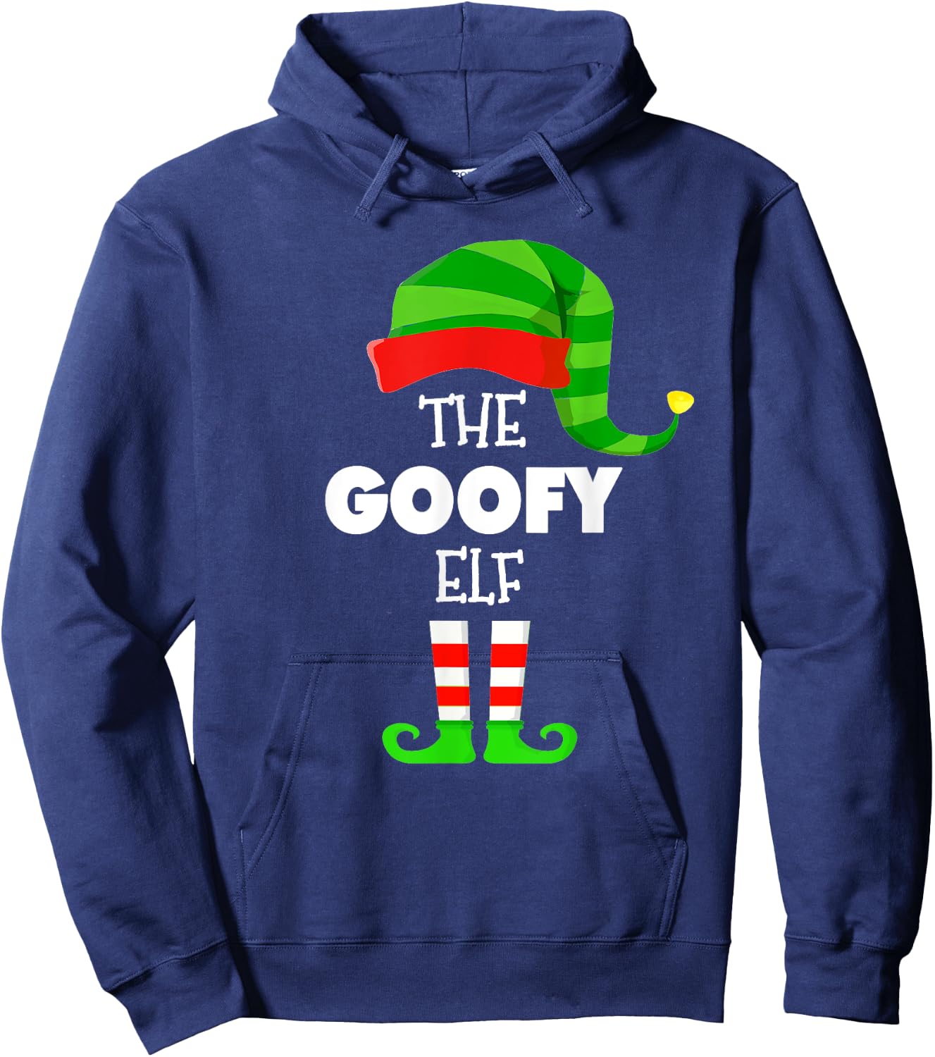 The GOOFY ELF Group Matching Family Christmas PJS Hoodie - Hoodie | Navy
