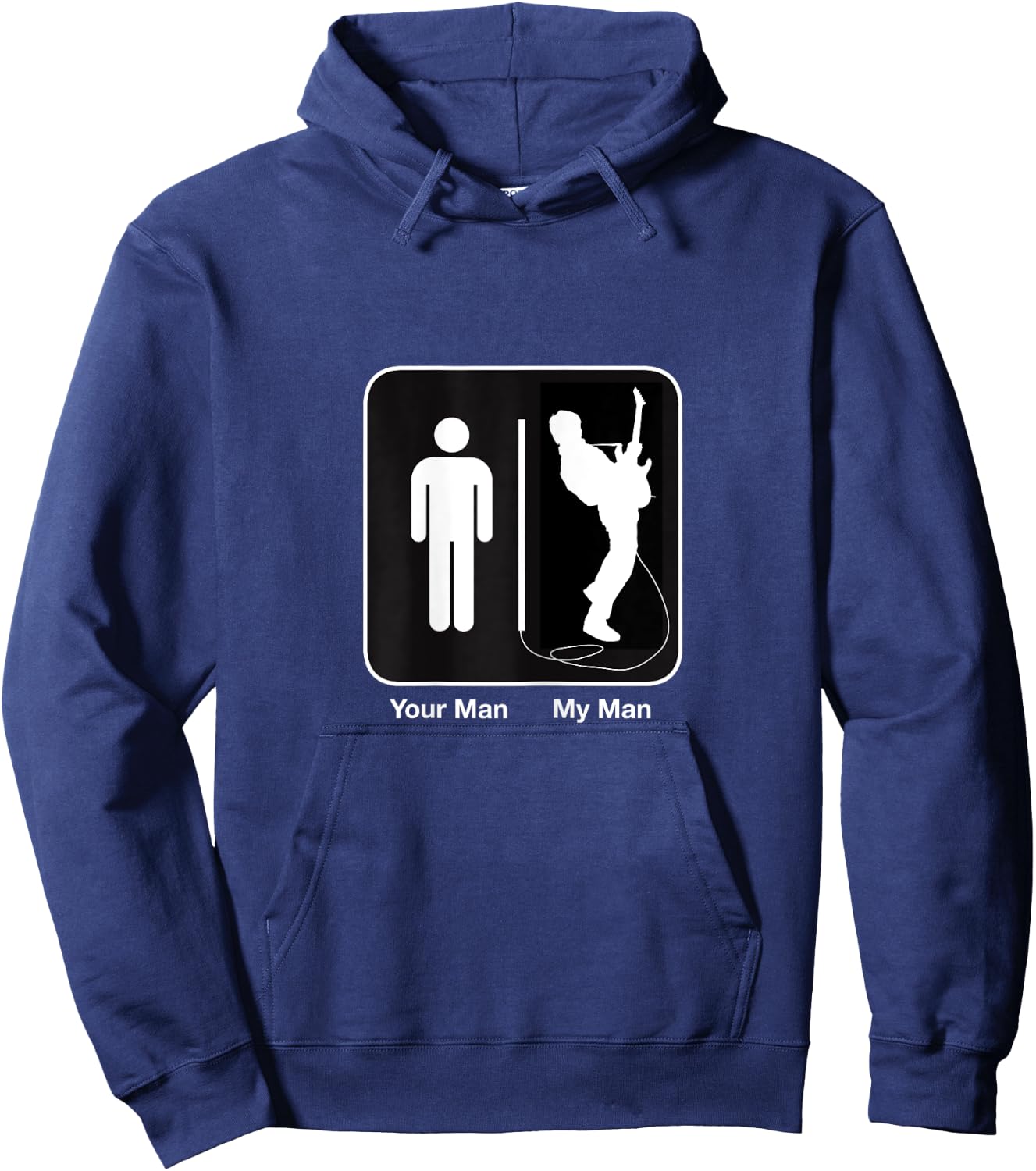 Your Boyfriend My Boyfriend Rockstar Guitar Hoodie - Hoodie | Navy
