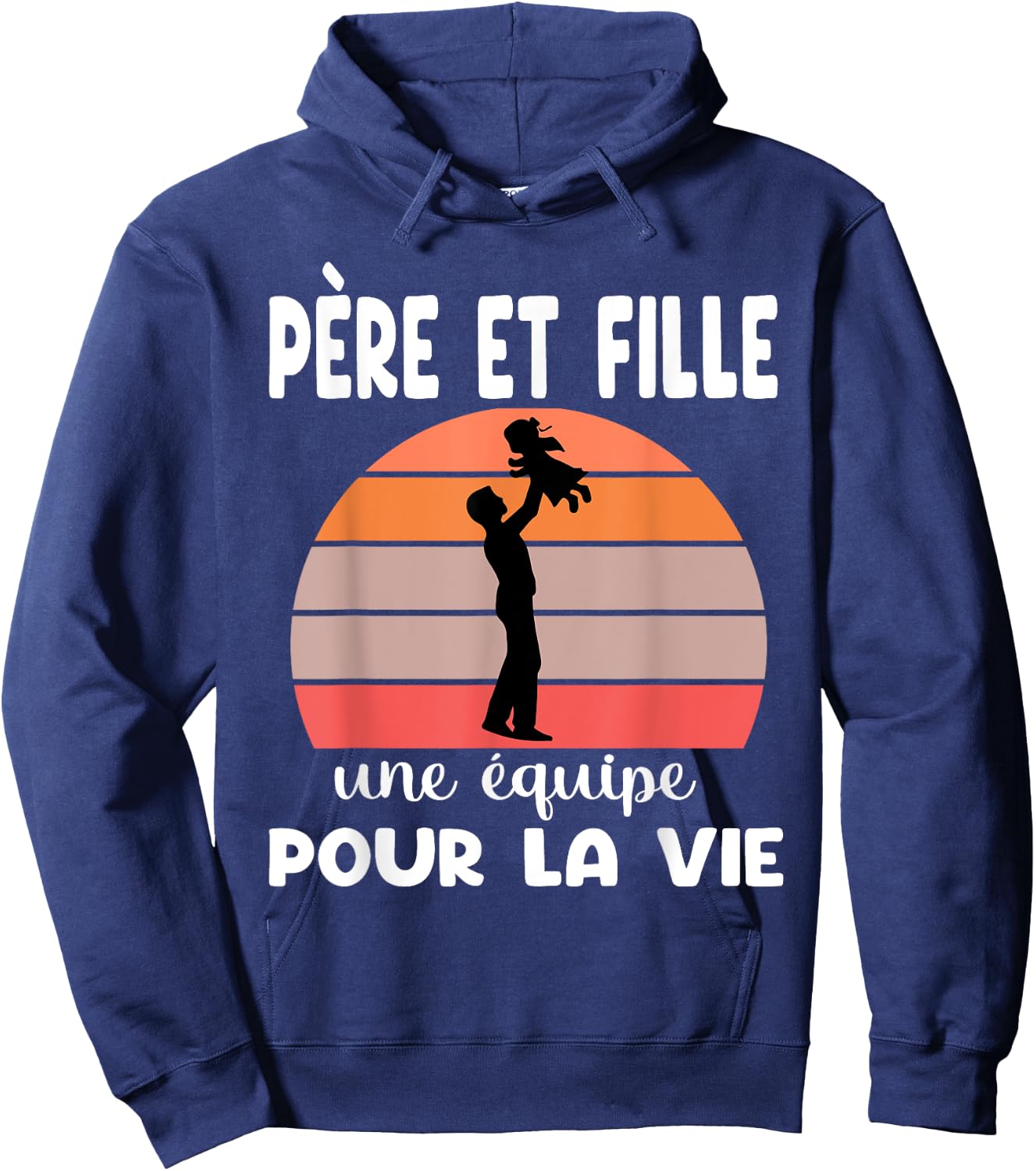 Father and Daughter Dad Team Life Matching Duo Fathers Day Hoodie - Hoodie | Navy