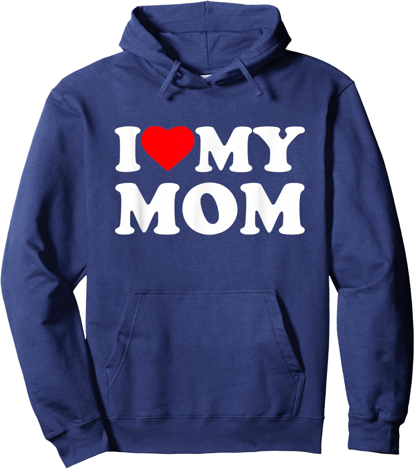 I Love My Mom Heart Family Grandma Hoodie - Hoodie | Navy