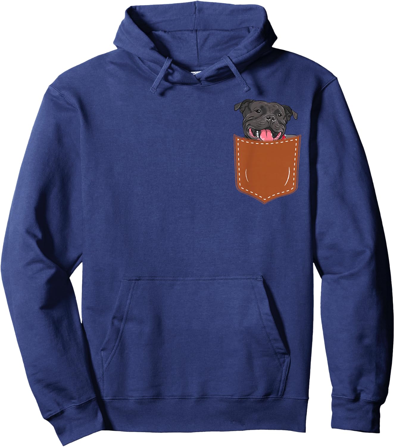 Funny Staffordshire Bull Terrier Dog in My Pocket,Staffordsh Hoodie - Hoodie | Navy