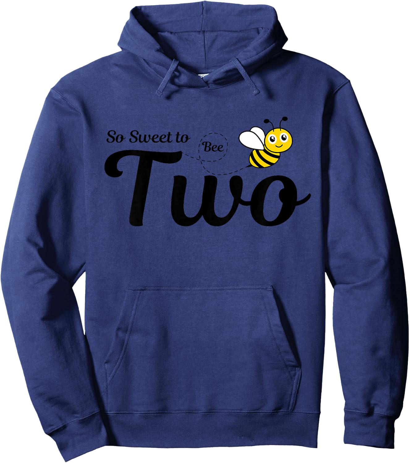 Kids So Sweet To Bee Two 2nd Birthday Party 2 Year old kid Hoodie - Hoodie | Navy
