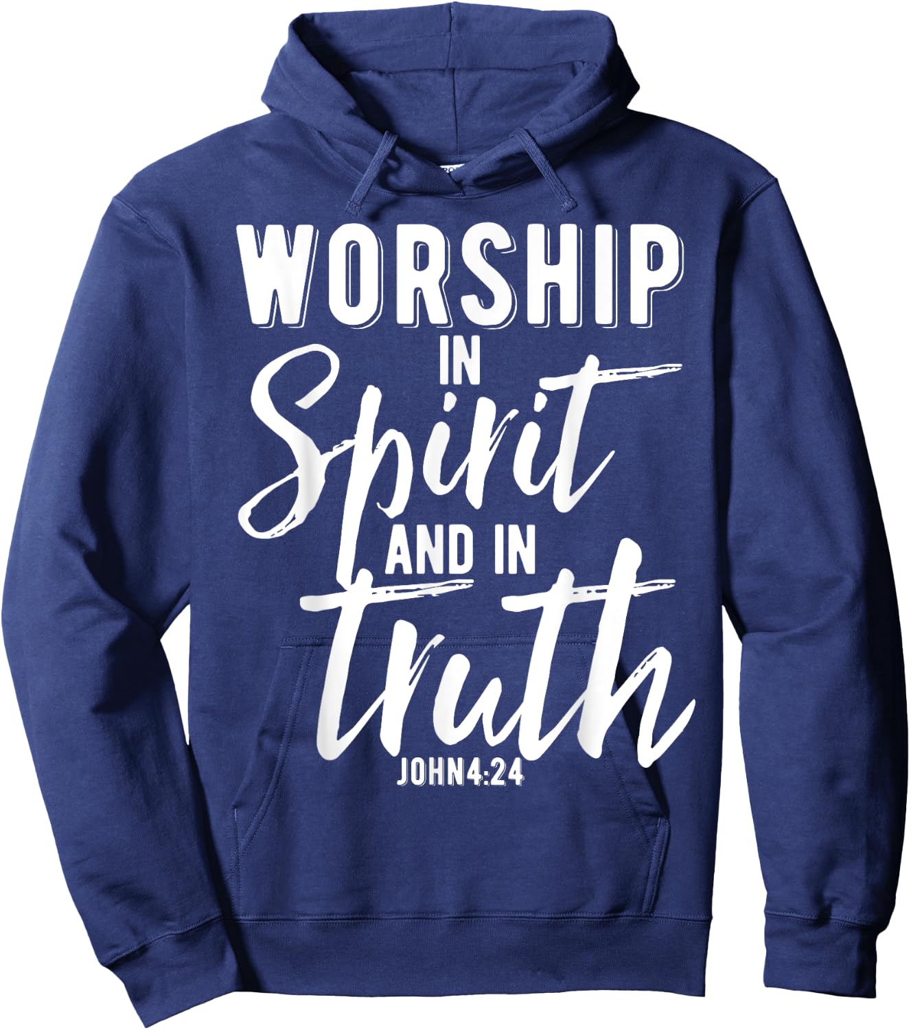 Christian Bible Verse Design Praise and Worship Team Gift Hoodie - Hoodie | Navy