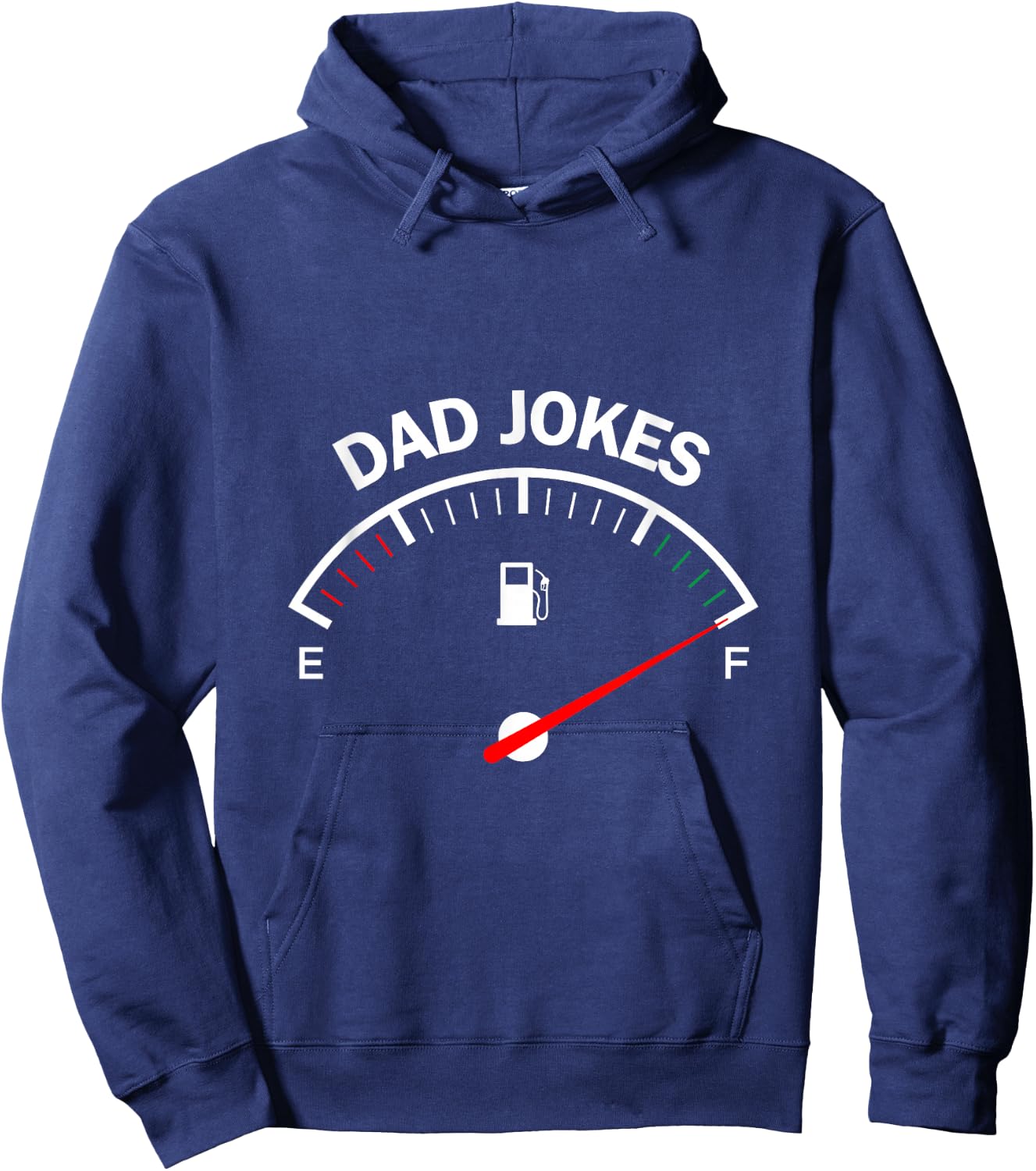 Dad Jokes | Full Gas Tank Meter Father Granddad Men Hoodie - Hoodie | Navy