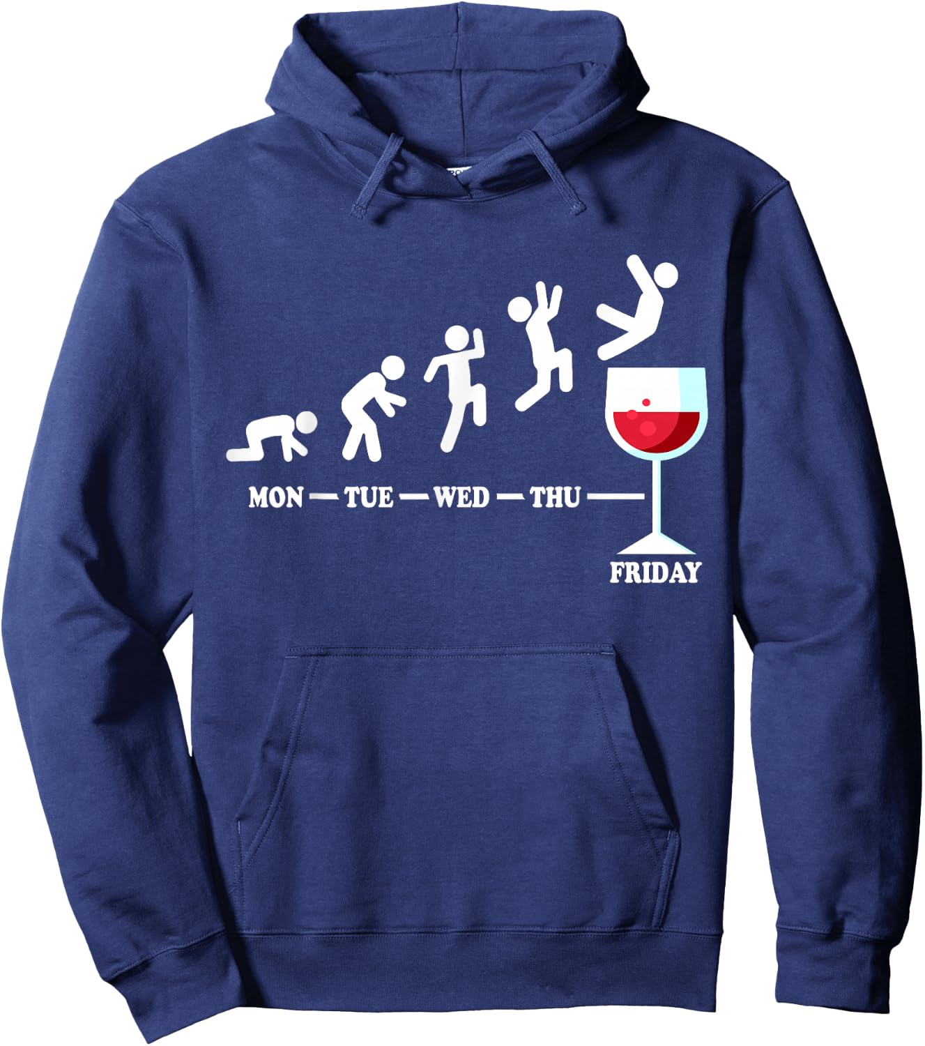 Wine Friday Weekend Week Red Wine Fridays Funny Wine Lover Hoodie - Hoodie | Navy