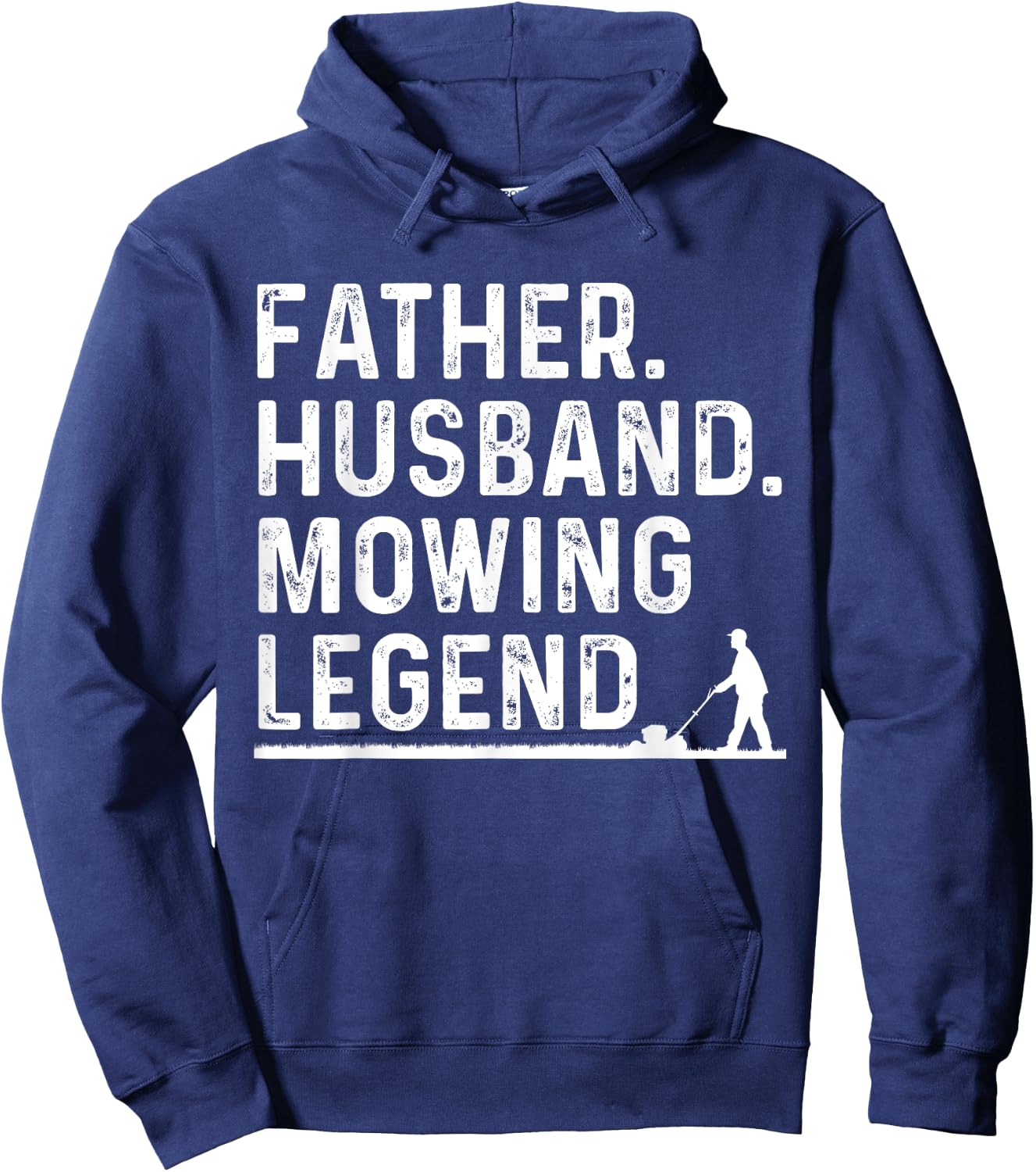 Cool Lawn Mowing Father Lawn Care Gardening Husband Hoodie - Hoodie | Navy