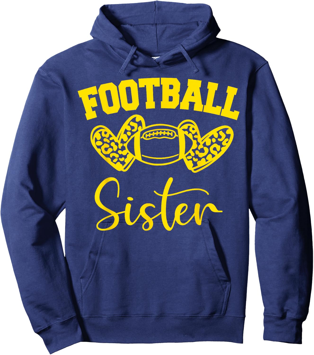 American Football Sister Football Family Matching Hoodie - Hoodie | Navy